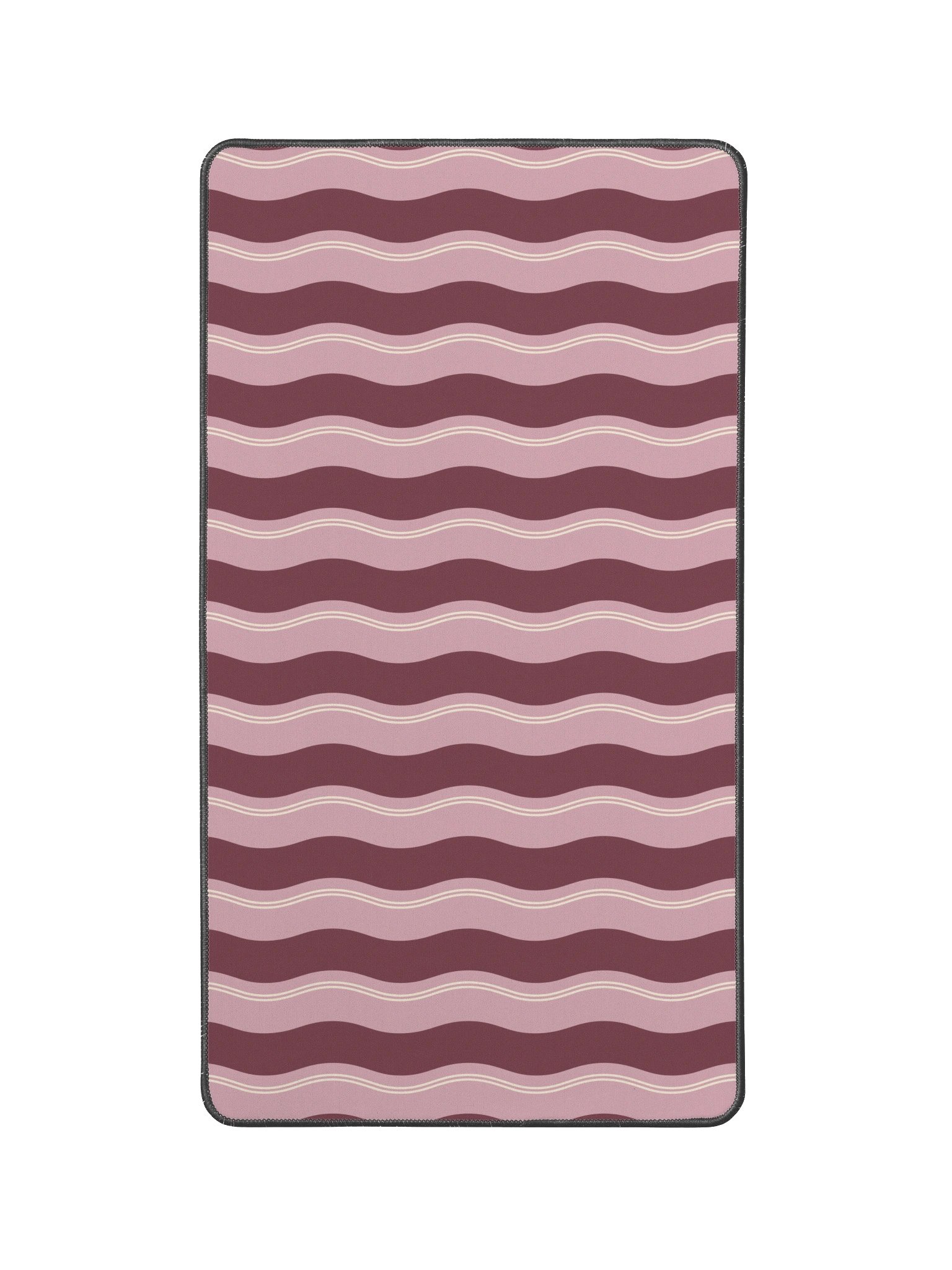 Rose Ribbon Desk Mat — Pink & Burgundy Stripes product image (2)