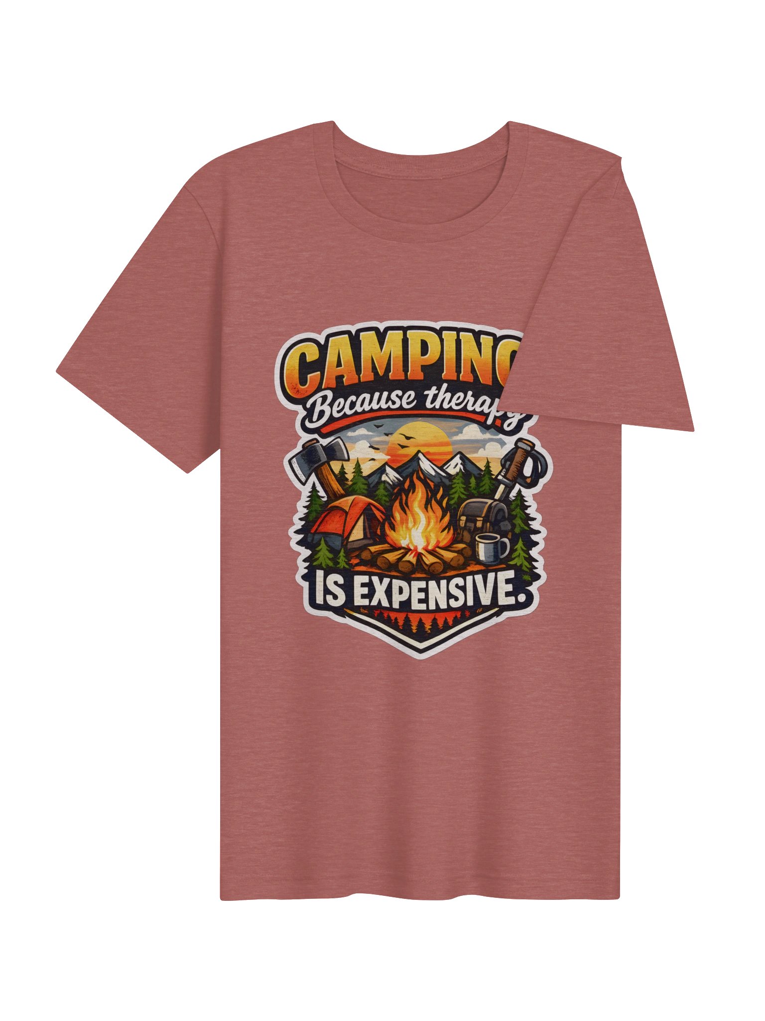 Camping Because Therapy Is Expensive Tee product image (25)