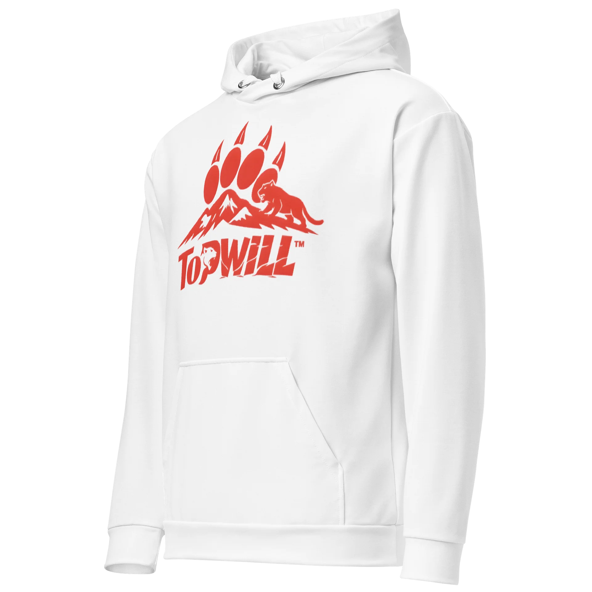 Topwill™ White & Red Cotton Hoodie product image (3)
