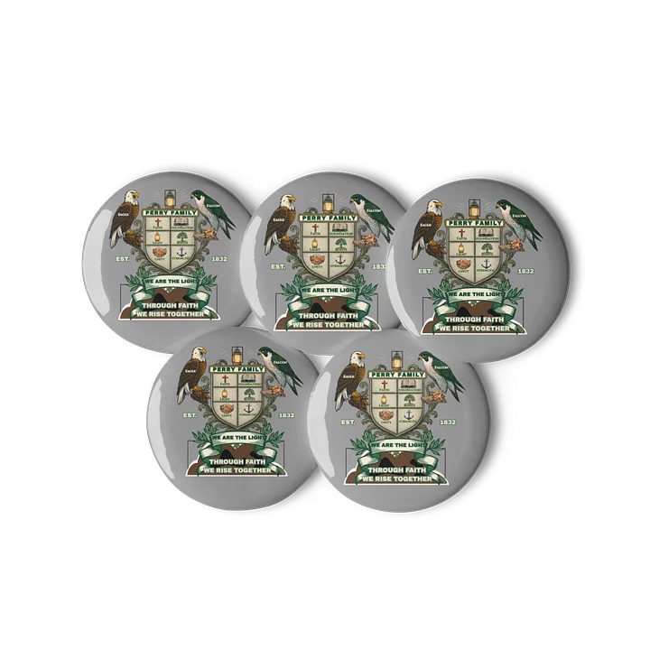 Perry Family Crest Pin Buttons EST 1832 | Legacy Edition product image (3)