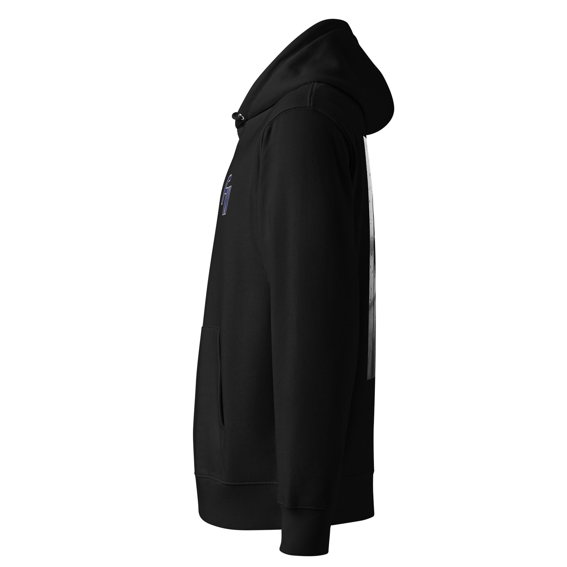 Embroidered Monogram Hoodie in Black with Backprint product image (8)