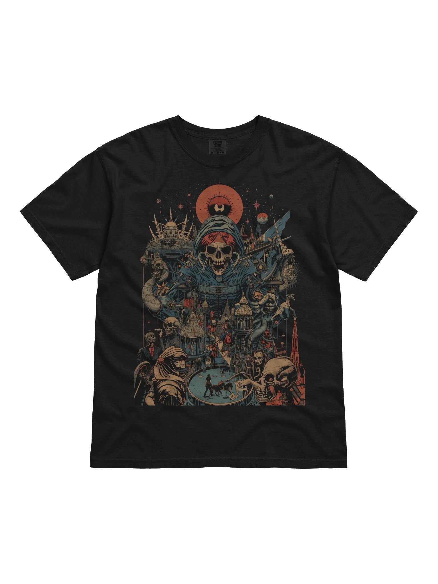 Crimson Sun Skullscape Heavyweight T-Shirt product image (1)