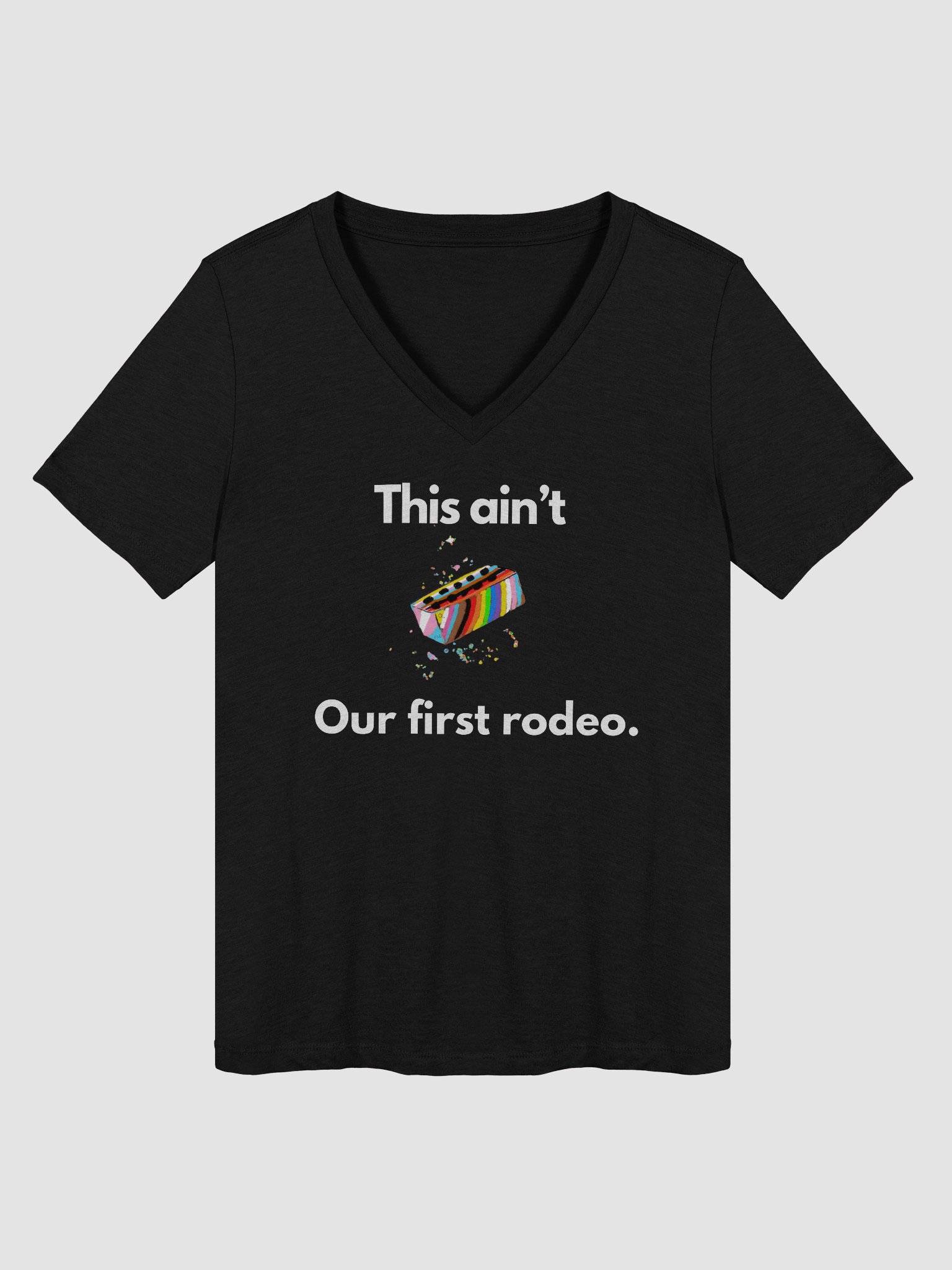 This Ain't Our First Rodeo Relaxed V-Neck Tee product image (2)