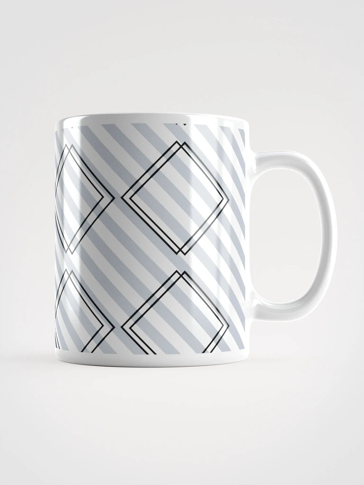 Double Diamonds And Stripes - White Mug product image (2)