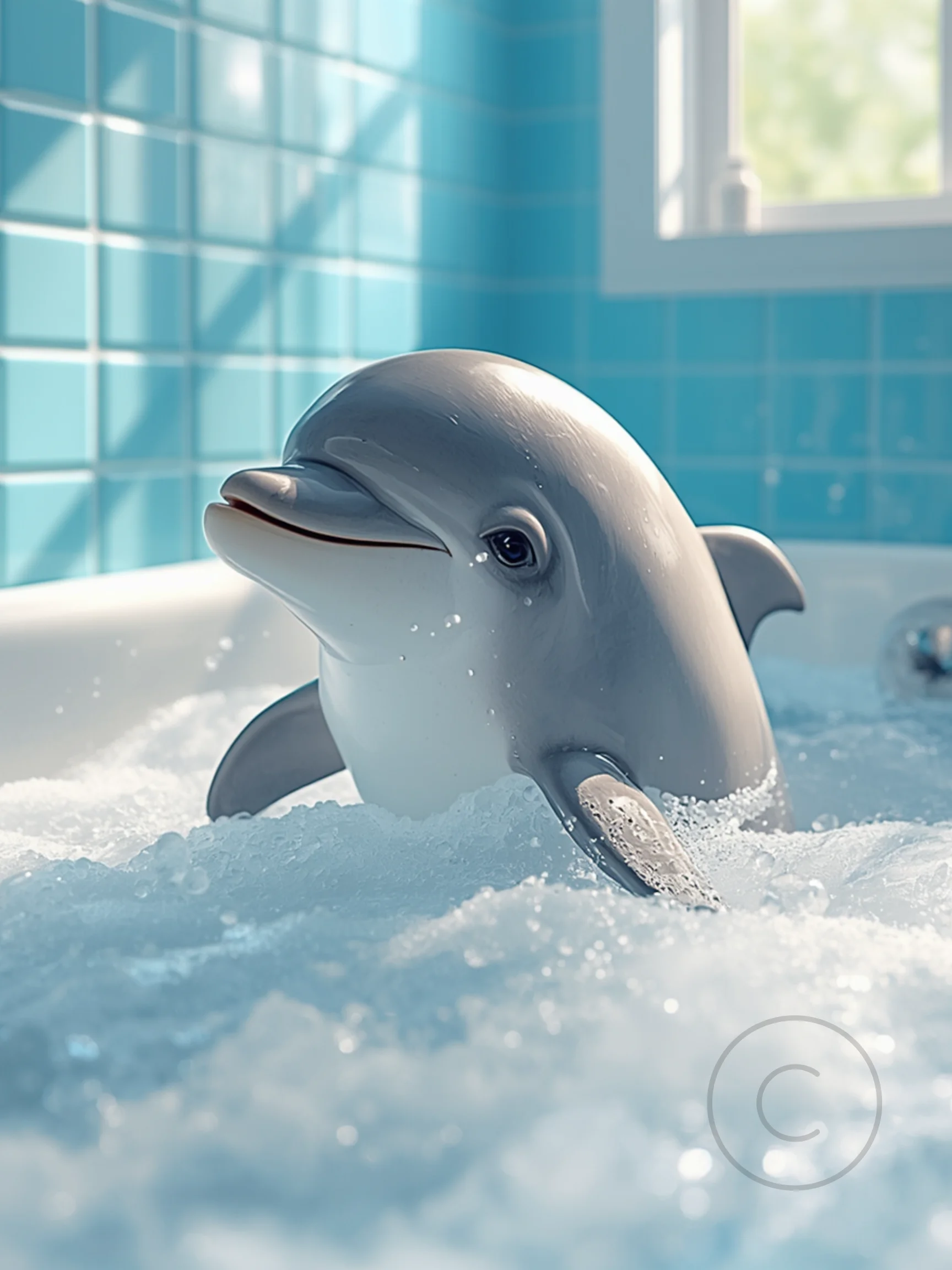 Dolphin in the Bathtub Poster product image (1)