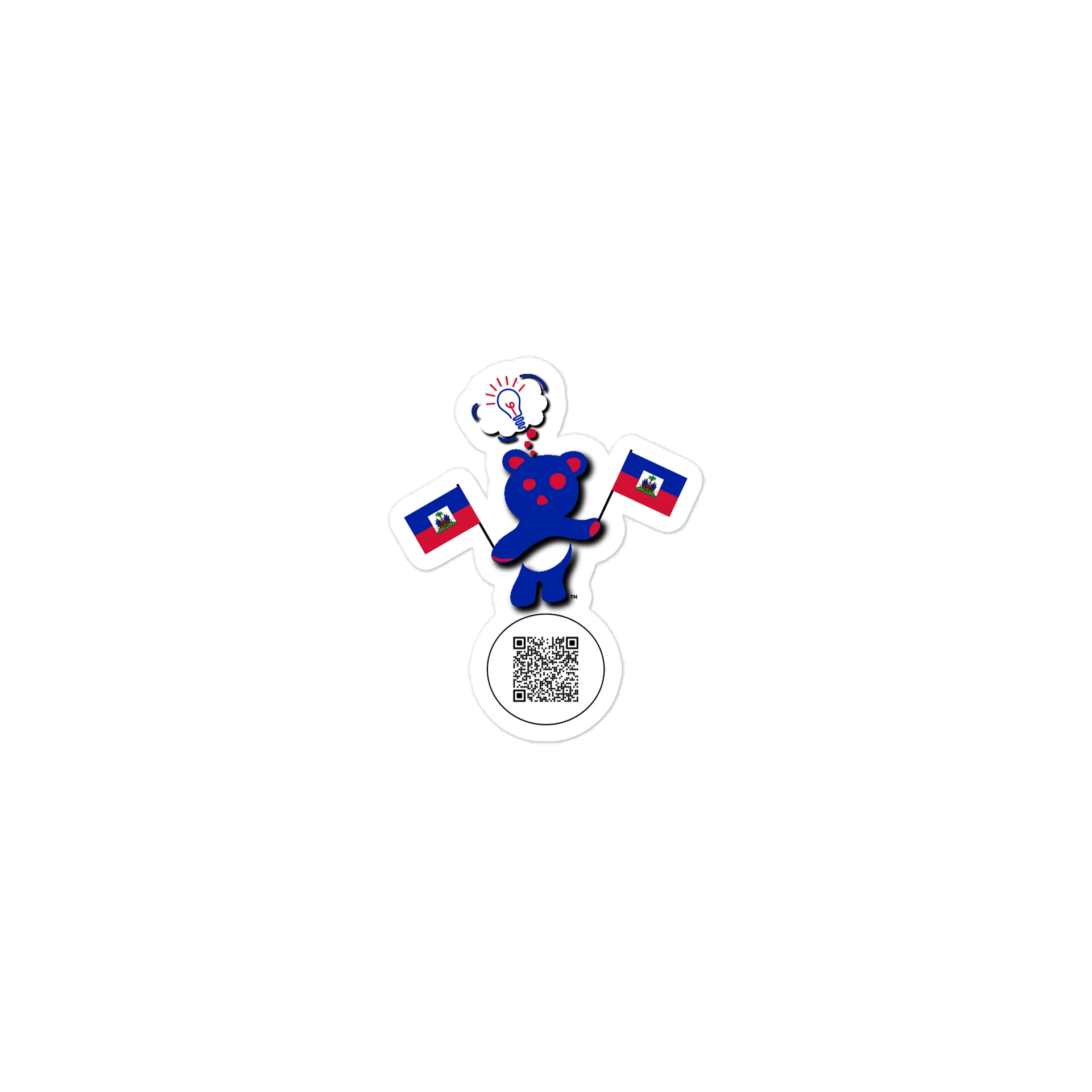 Haiti — Country Bear Sticker | BehrBrained Media product image (1)