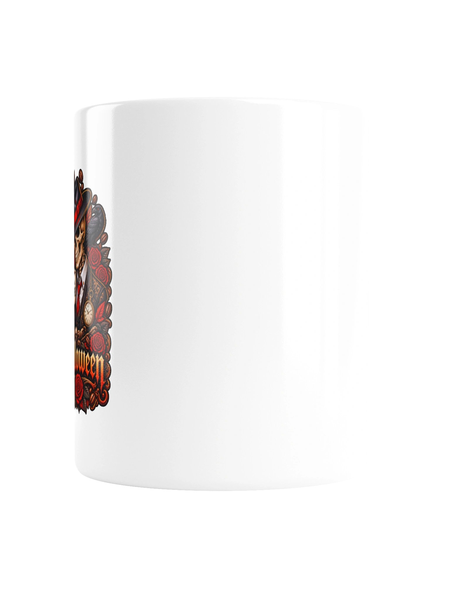 But First Coffee Halloween Mug – Gothic Skeleton & Raven Coffee Cup product image (4)