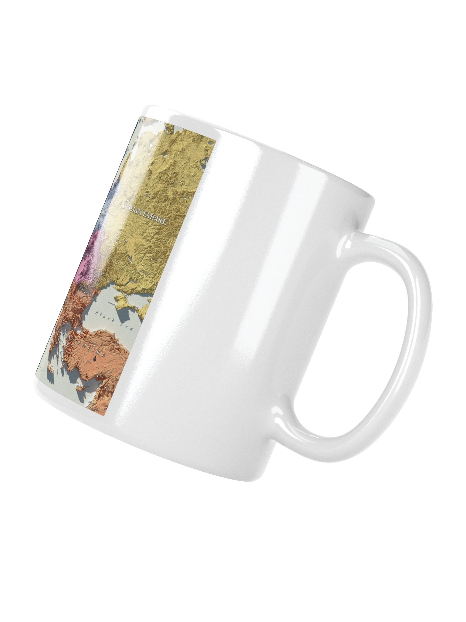 Napoleonic Europe 1812 3D Topographic Map Mug product image (8)