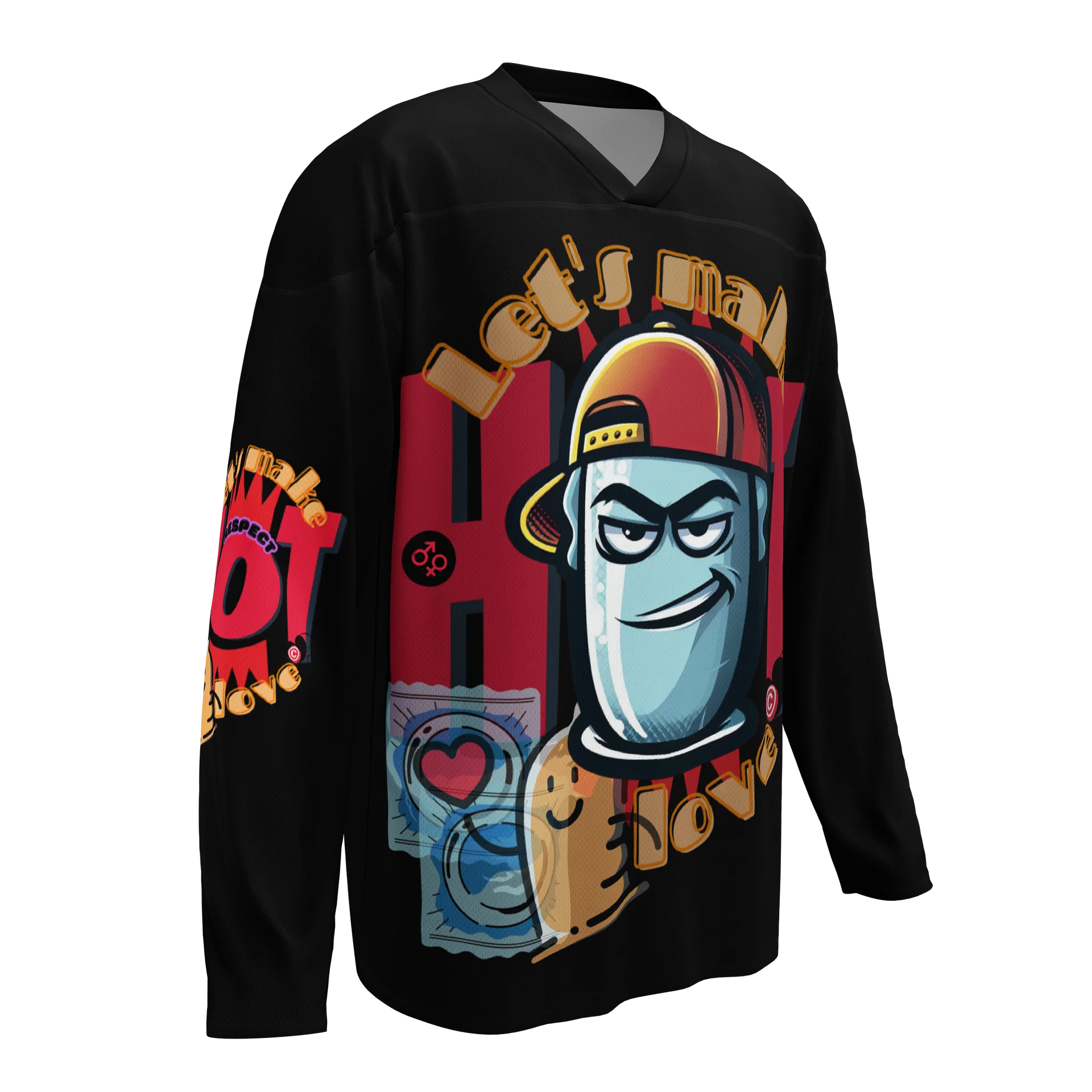 LIMITED EDITION - CNX Core All-over print Unisex Long Sleeve Tee — Let's Make Love 001 product image (3)