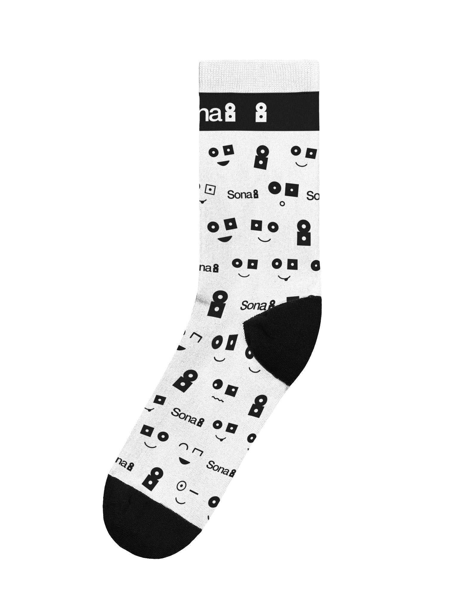 Sona8 socks, white product image (1)
