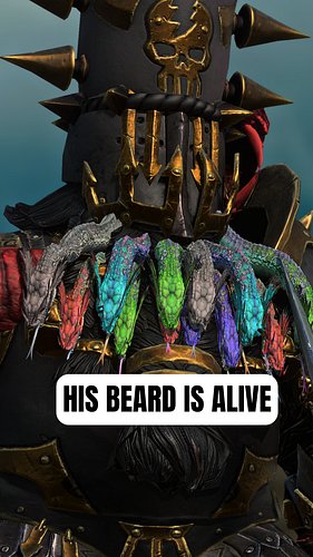 The Chaos Dwarf with a living beard #warhammer #warhammerfantasy #totalwar