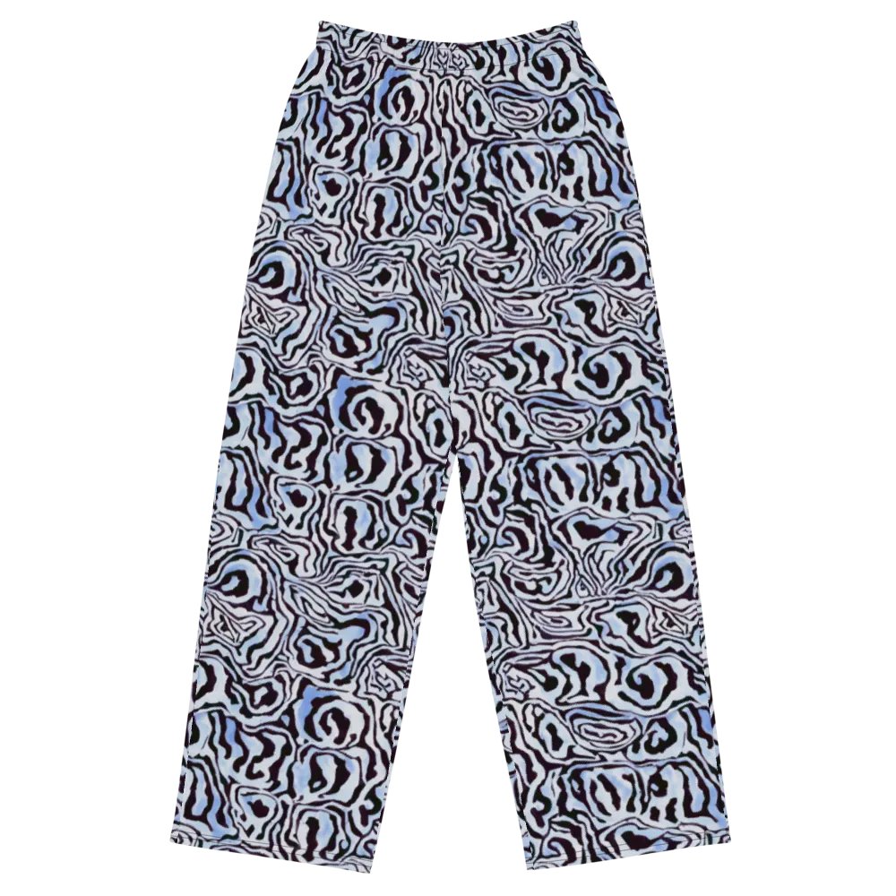 Blue Black Snake Pattern Pants product image (1)