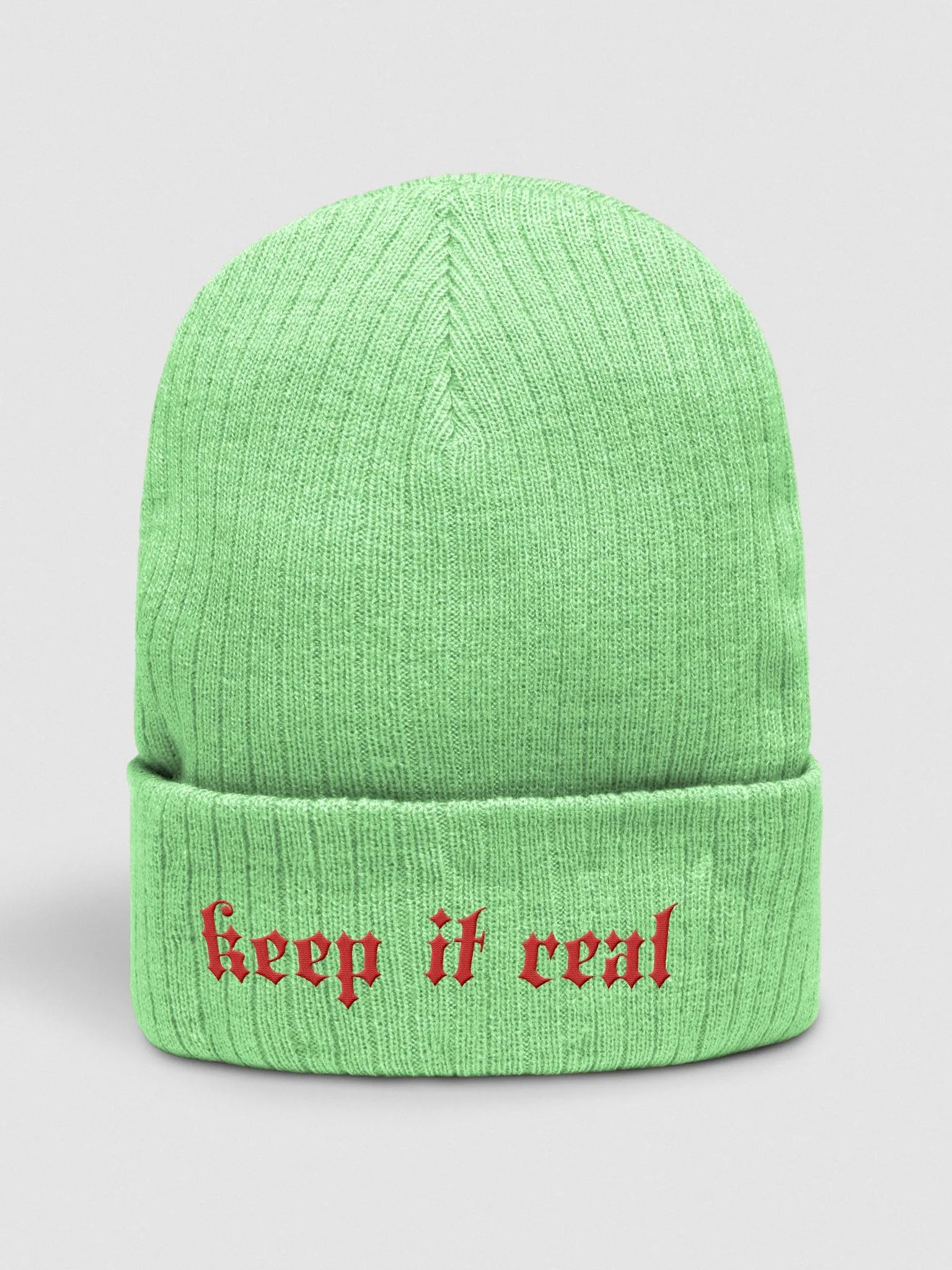Realistic Red Gothic Knit Beanie product image (1)