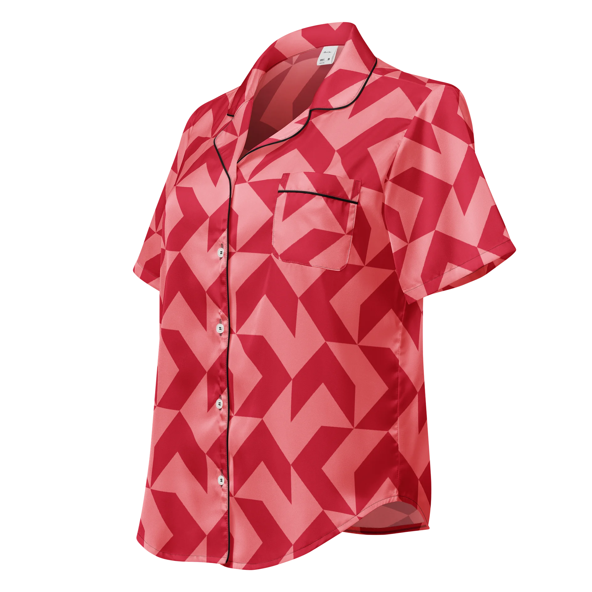 Red Zigzag Geo Pajama Top product image (1)