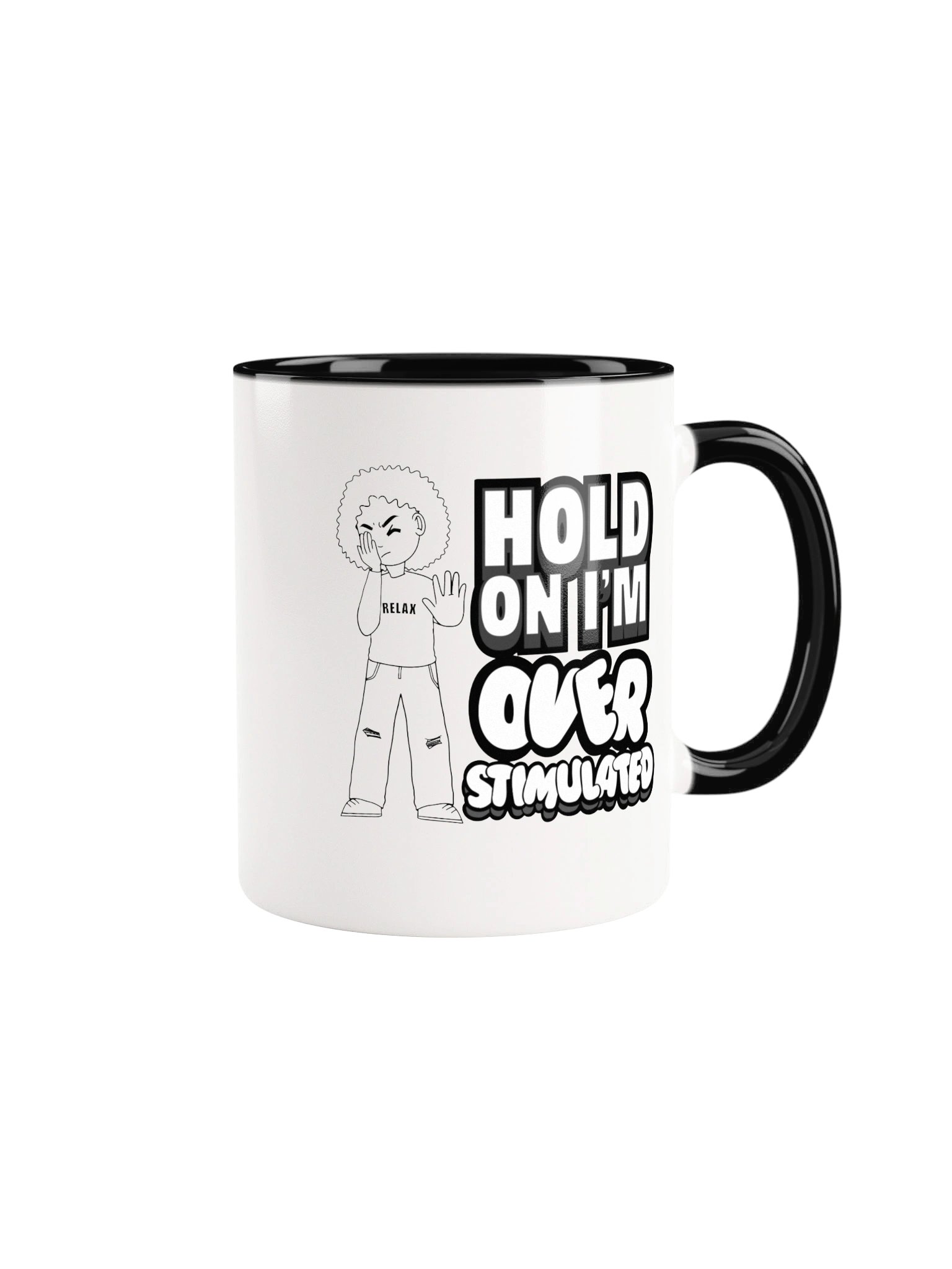 Hold On, I'm Over Stimulated Mug product image (1)