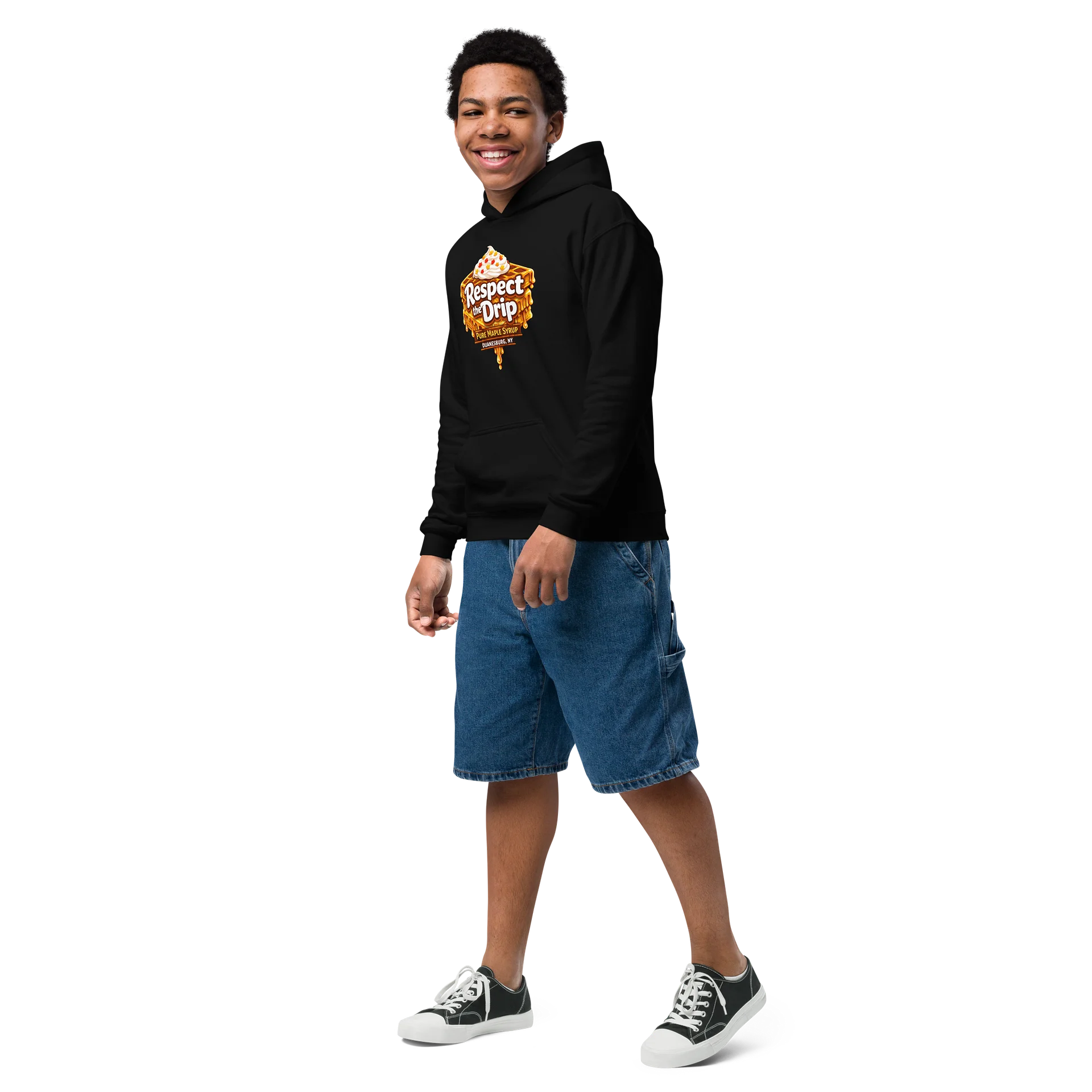 Kids Respect the Drip Maple Sryup Hoodie product image (8)