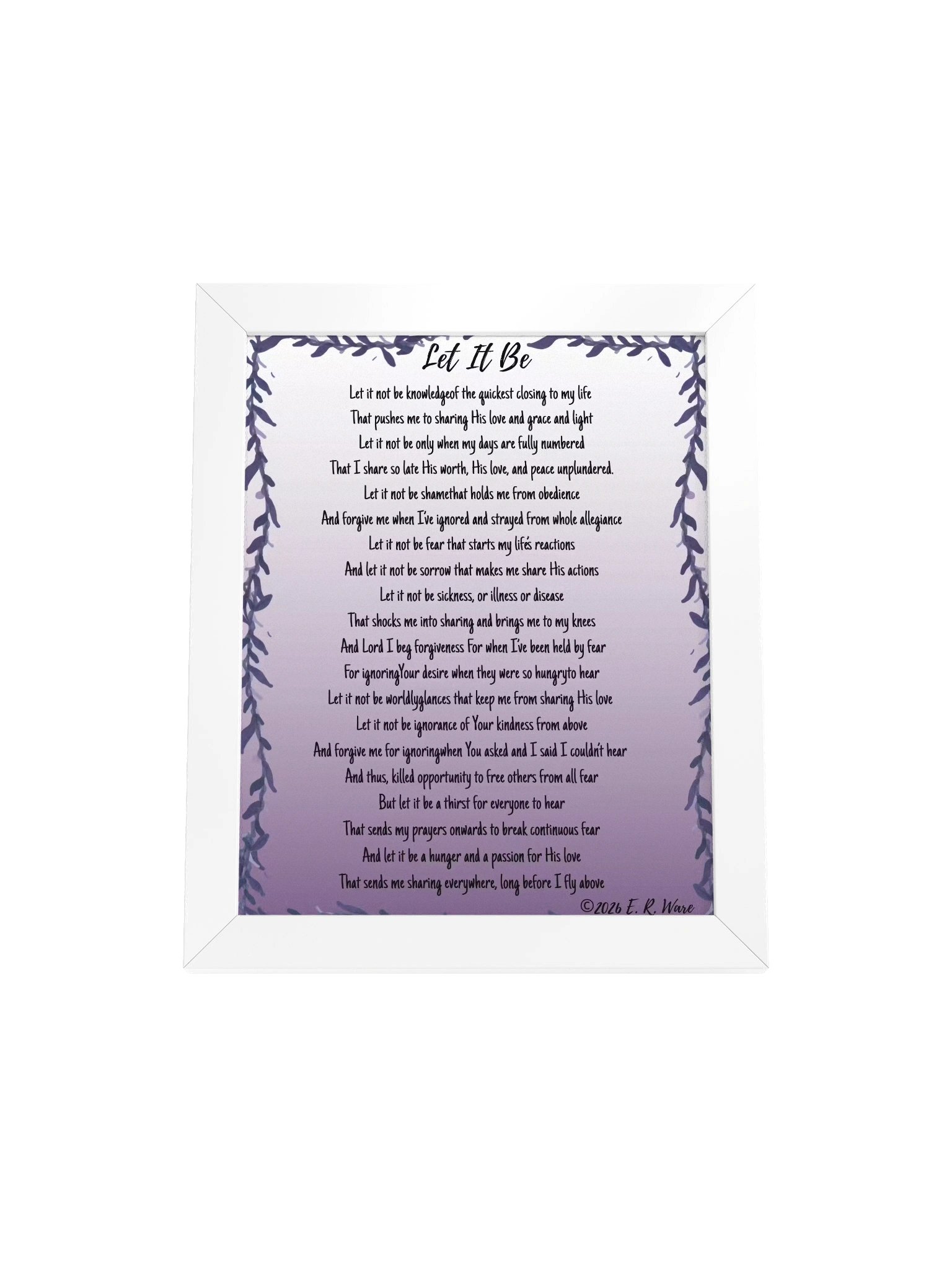 Let it Be - Framed Poetry Art Print product image (4)