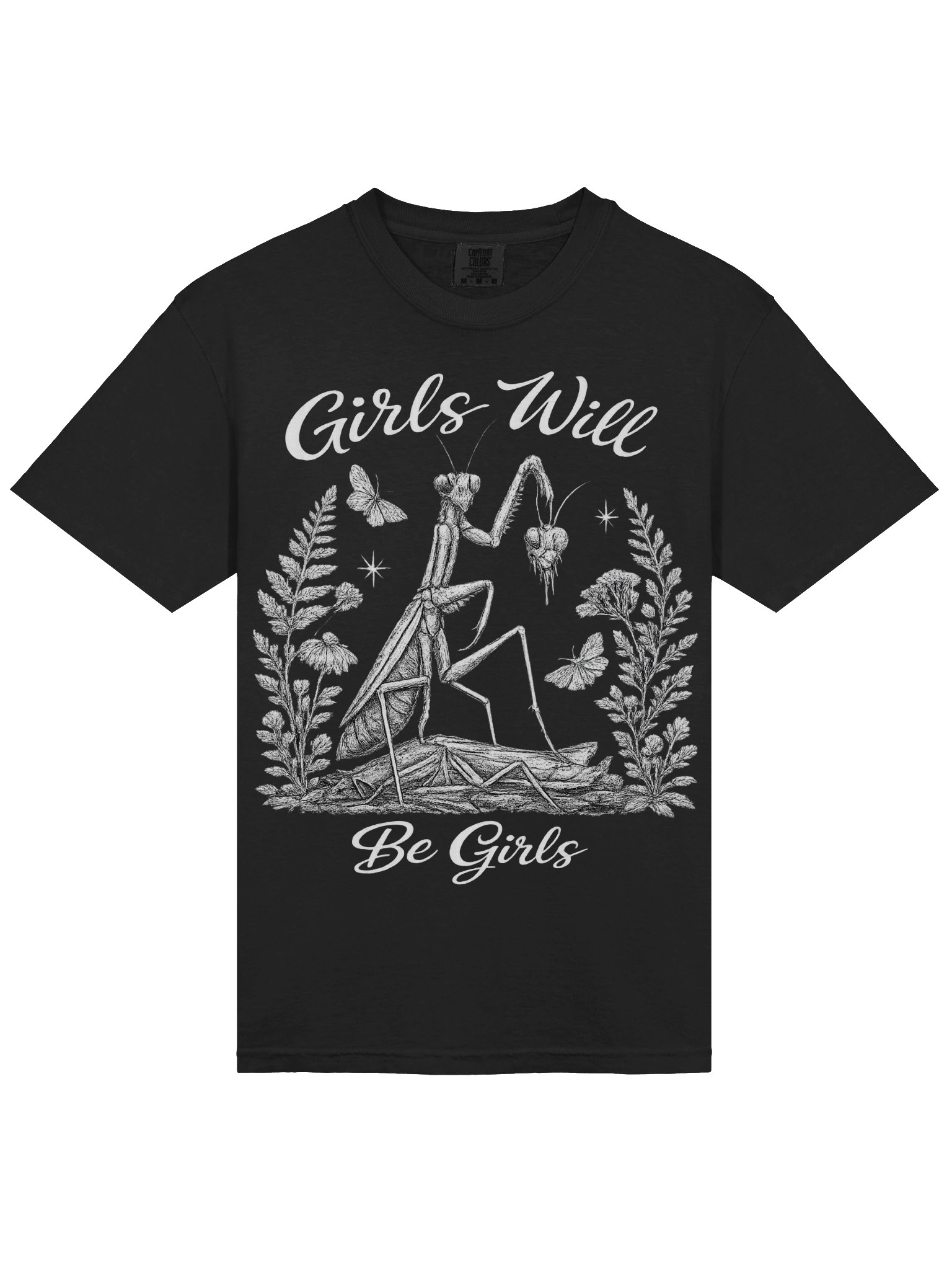 Girls Will Be Girls Mantis T-Shirt | Dark Botanical product image (9)