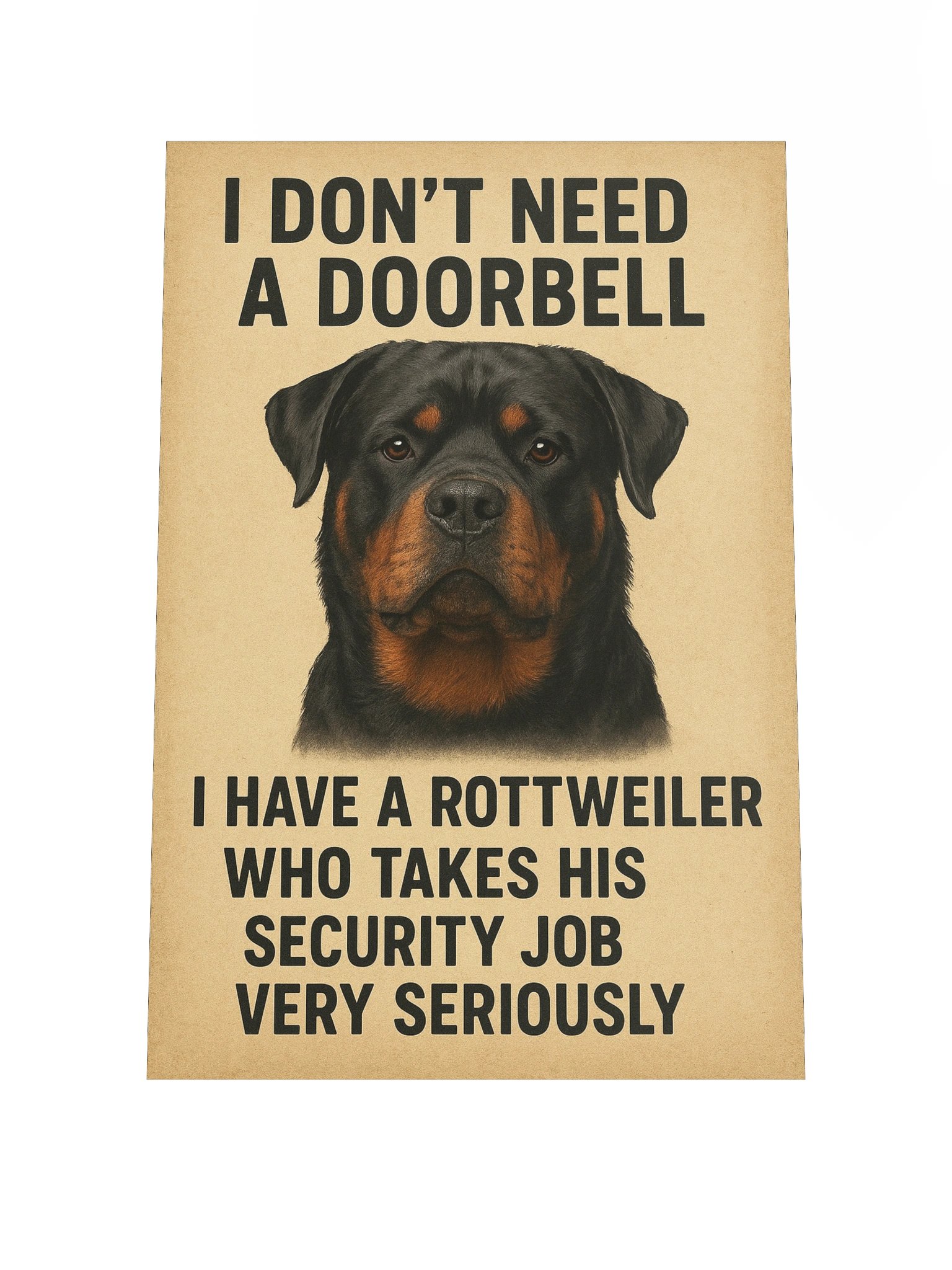 Serious Rottweiler Security Poster product image (3)