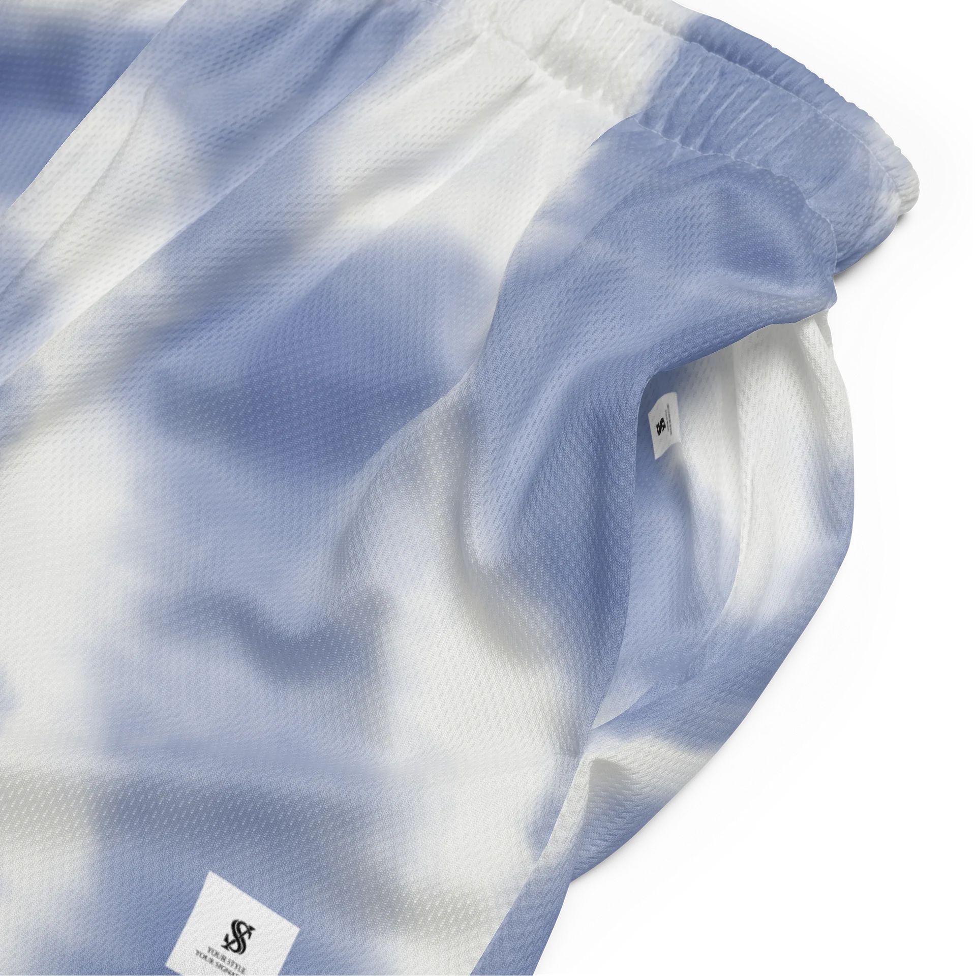 Blue Spiral All-Over Print Mesh Shorts product image (6)