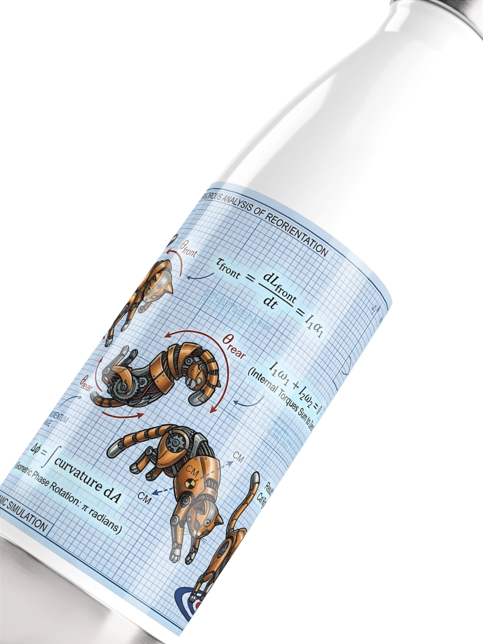 Cyborg Cat Aerial Dynamics Water Bottle product image (5)