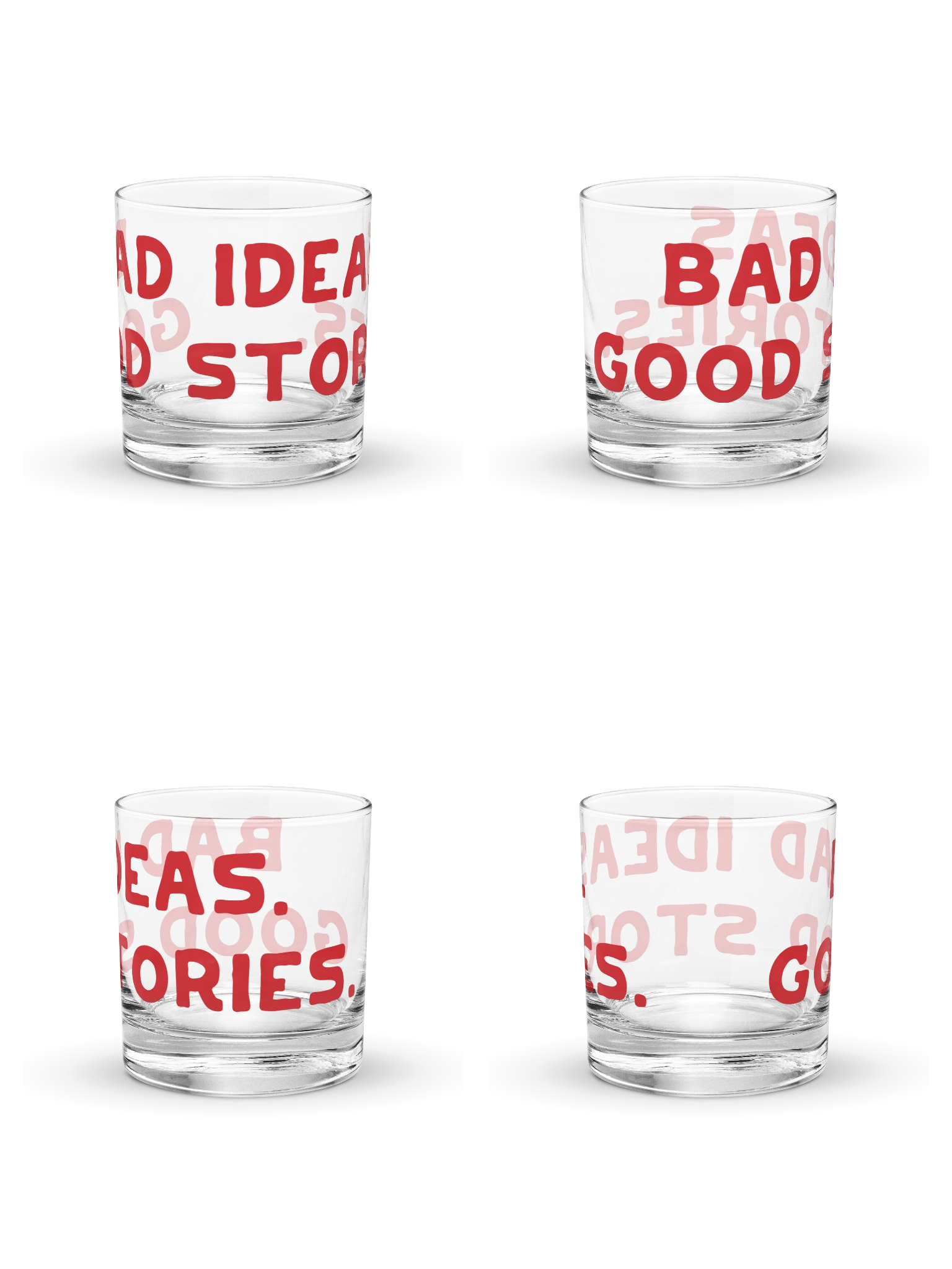 Bad Ideas Rocks Glass – Set of 4 product image (1)
