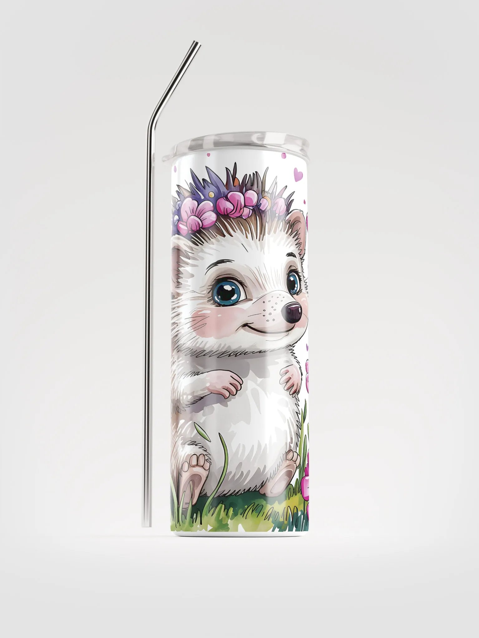 Whimsical Hedgehog Stainless Steel Tumbler product image (2)