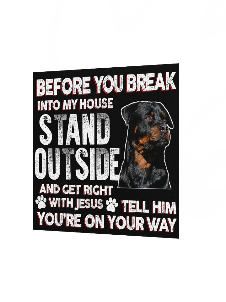 Rottweiler Warning Poster product image (3)
