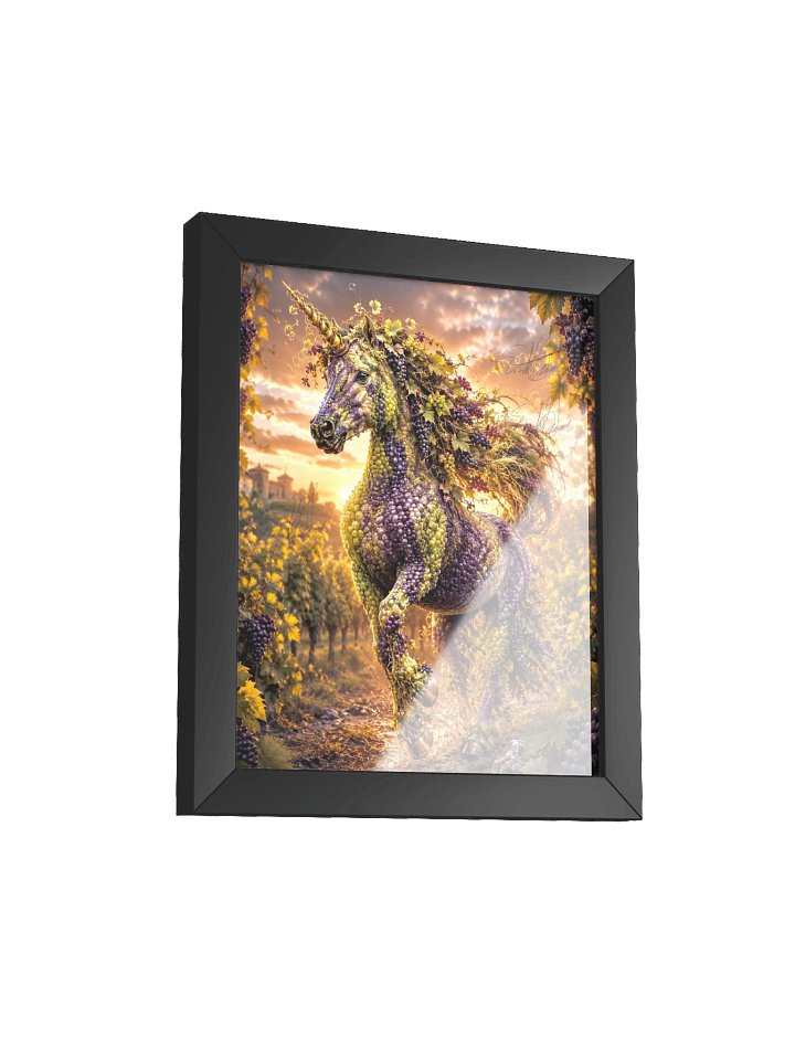 Grape Unicorn Black Framed Poster product image (34)