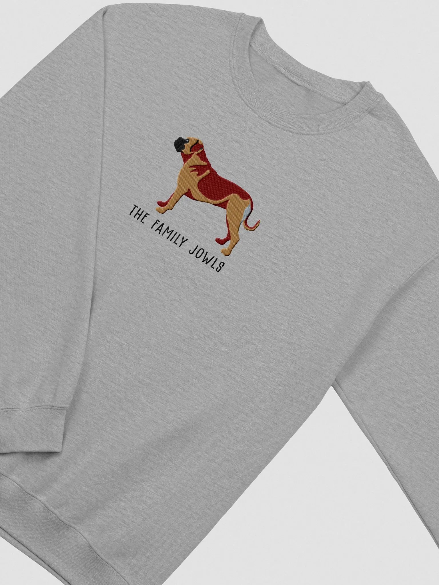 The Family Jowls Sweatshirt(Embroidered) of a Bullmastiff(Tan) product image (6)