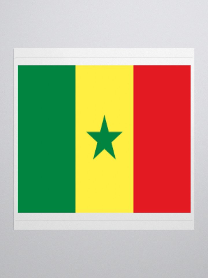 Senegal Flag Sticker - Durable Vinyl for Indoor Use - Multiple Sizes Available product image (2)