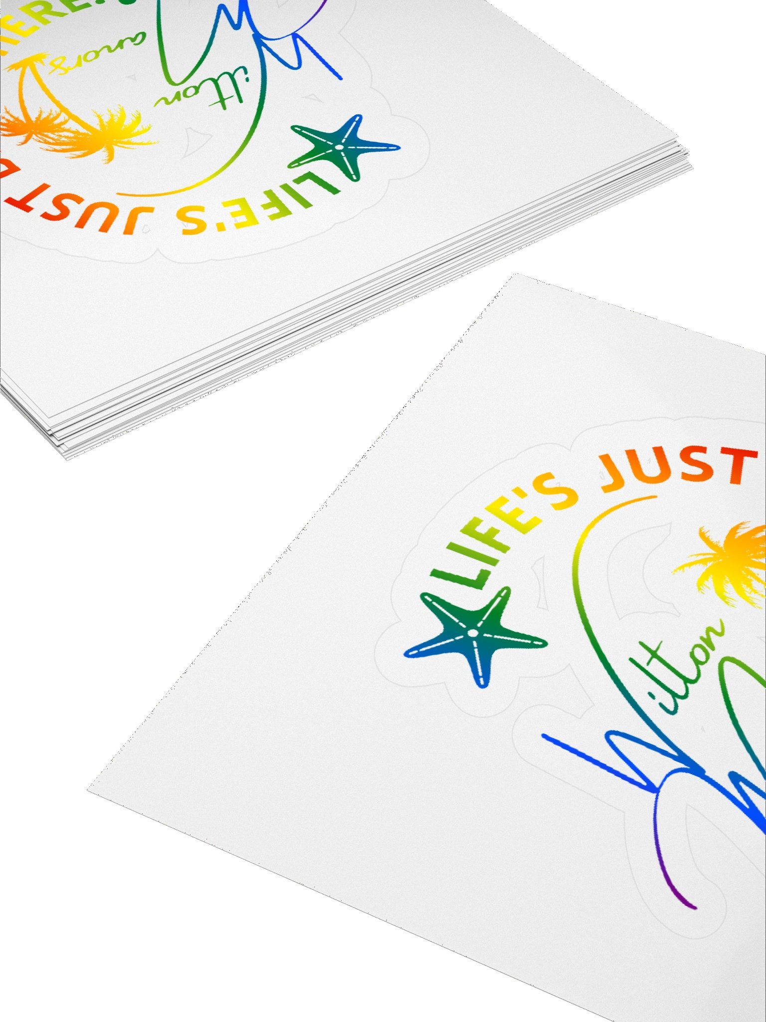 Wilton Manors Florida Rainbow Tropical Design with Life’s Just Better Here Quote sticker product image (11)