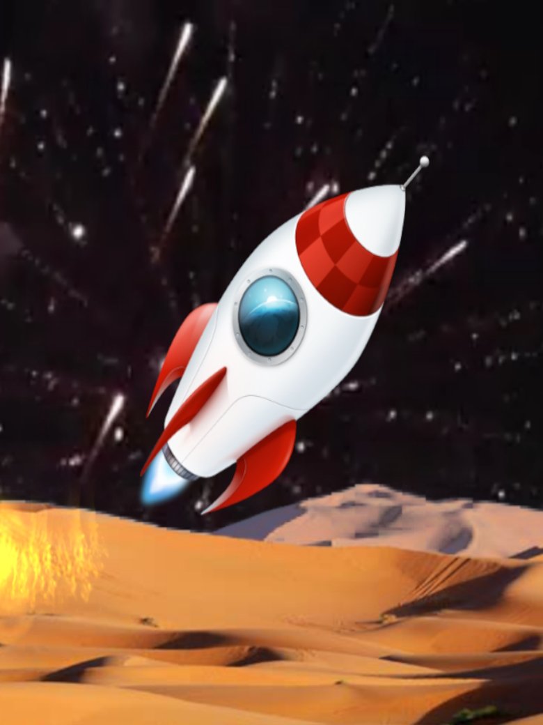 Flying Rocket Over Desert product image (2)