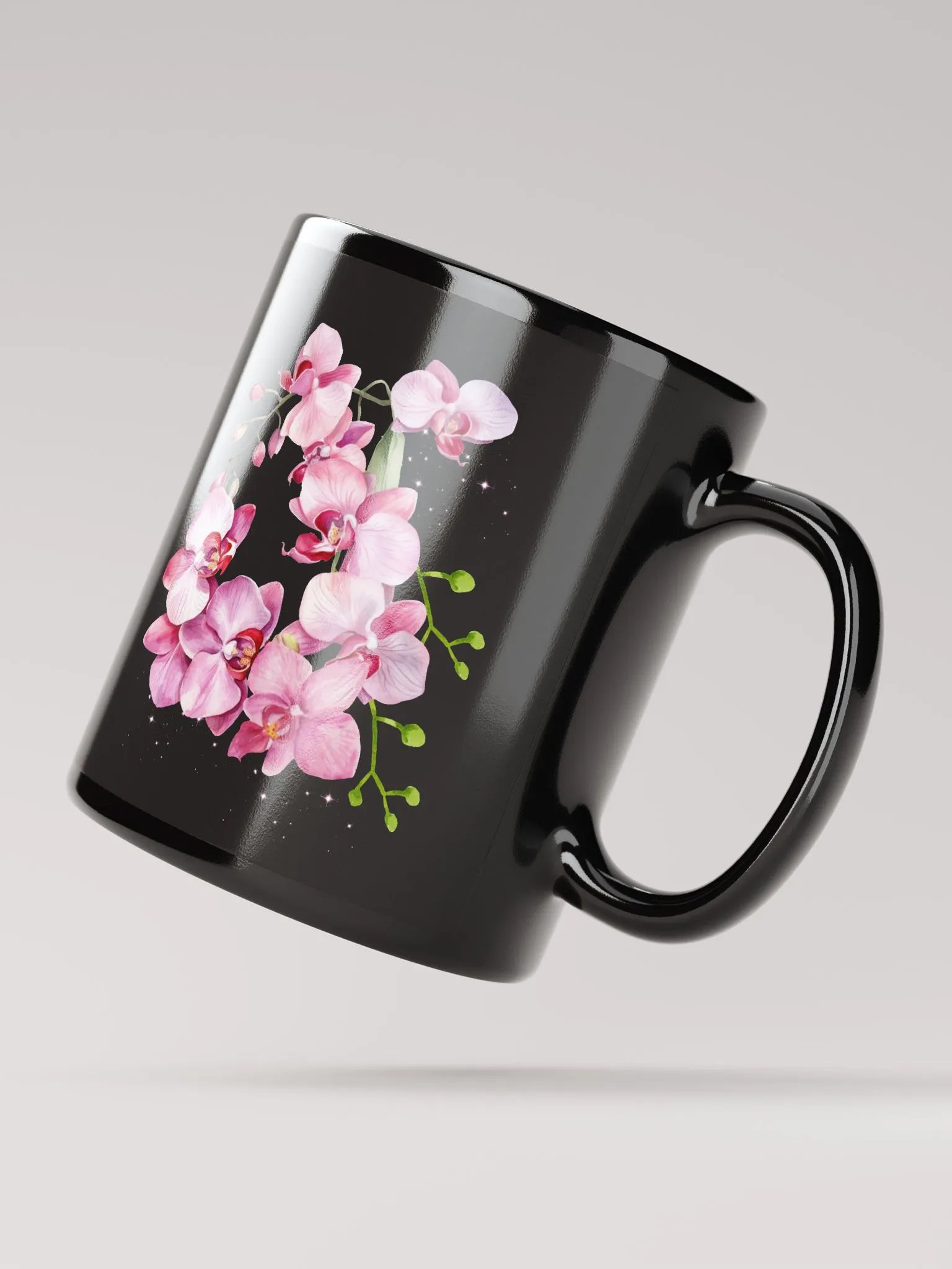 Orchid Oasis Black Mug product image (4)