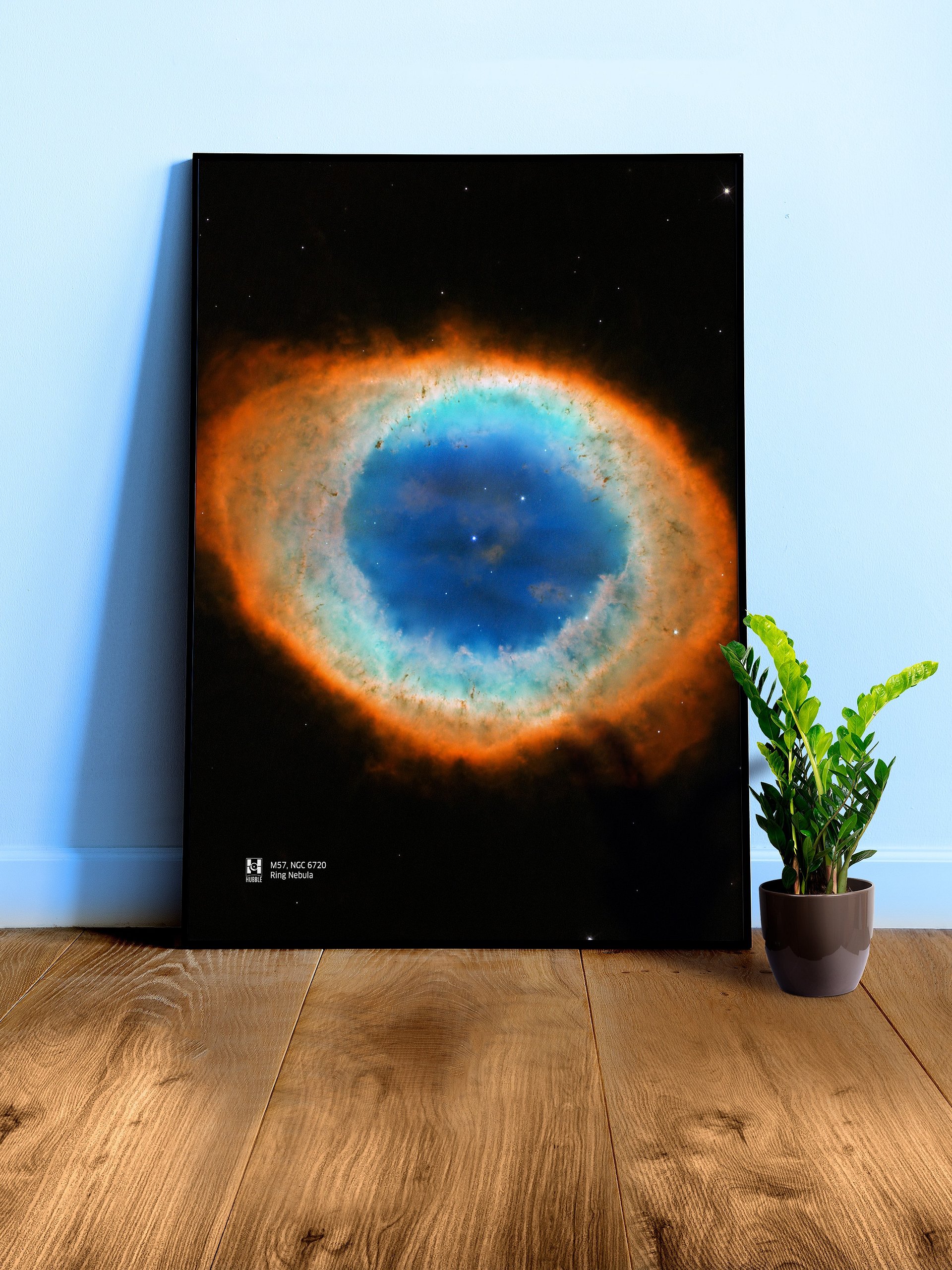 Ring Nebula. M57, NGC 6720, NASA Hubble Space Telescope — Hi-Res Space poster, science poster, space photo product image (3)