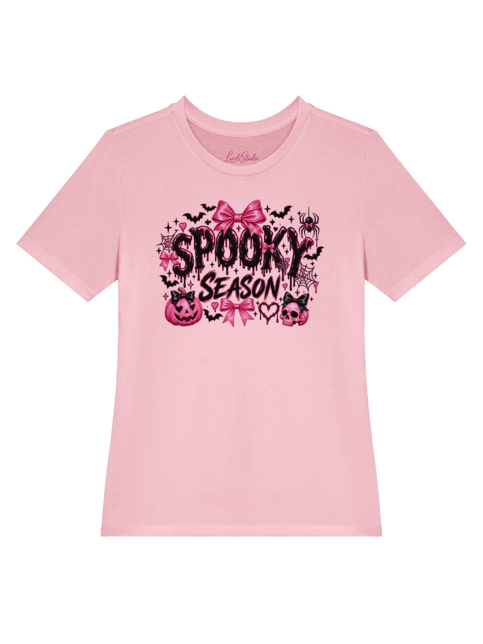 Pink Halloween Shirt | Girly Spooky Season Graphic Tee product image (4)