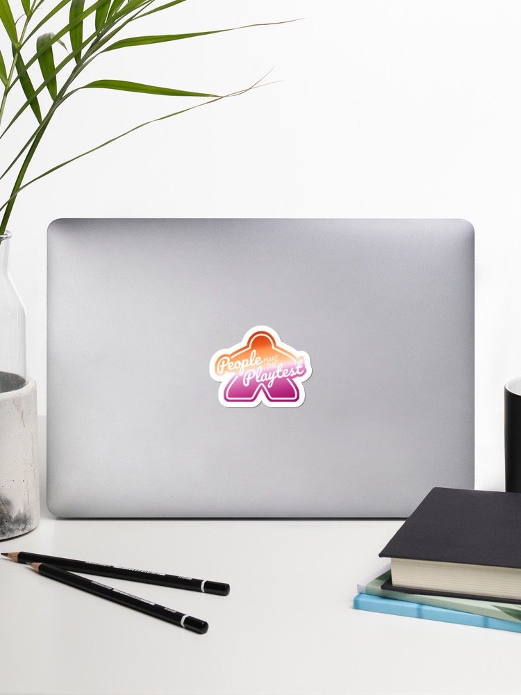 Big Meeple Lesbian Pride PMTP Vinyl Sticker product image (2)