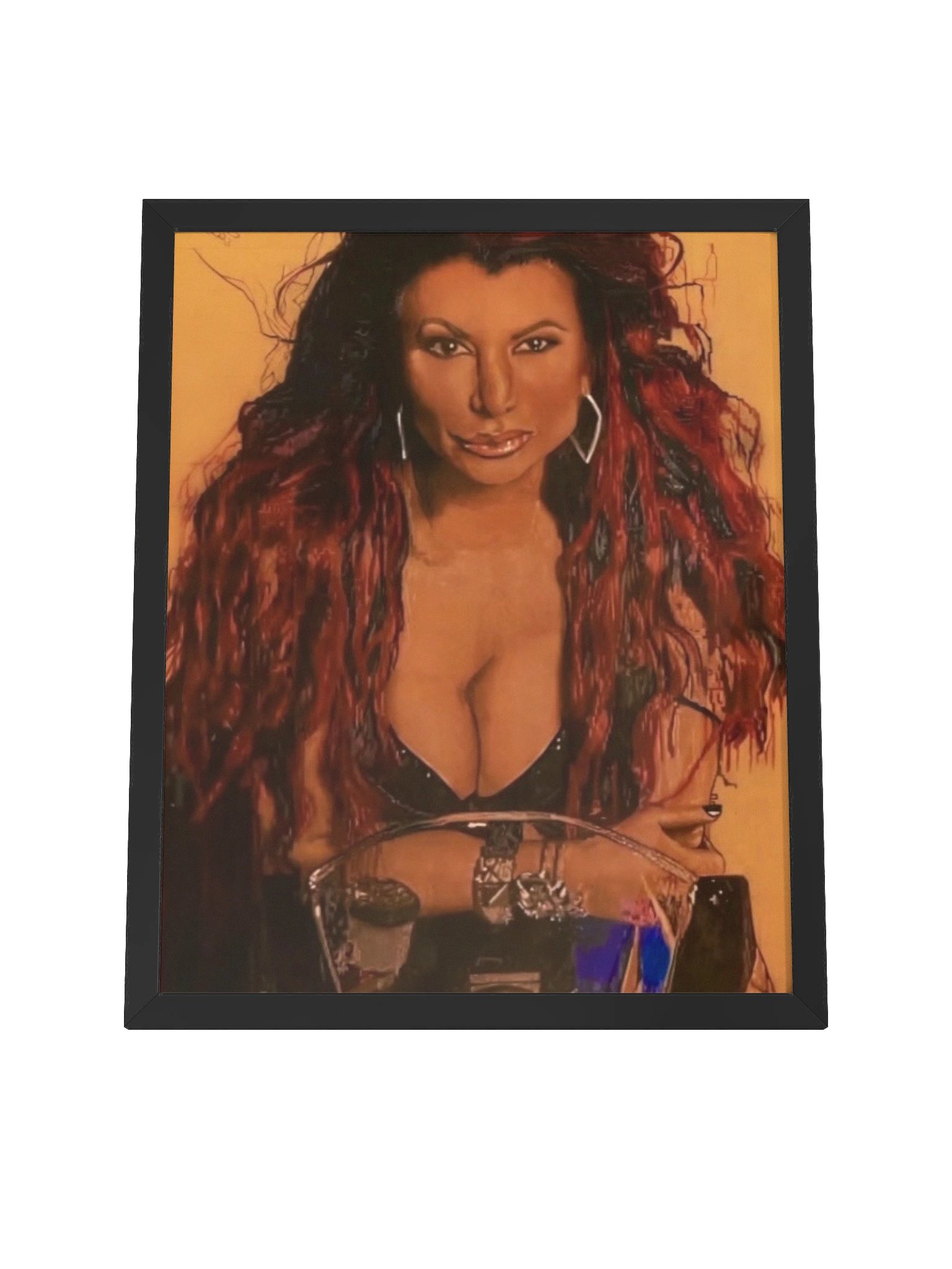 Lisa Colored Pencil Drawing Print Framed product image (4)