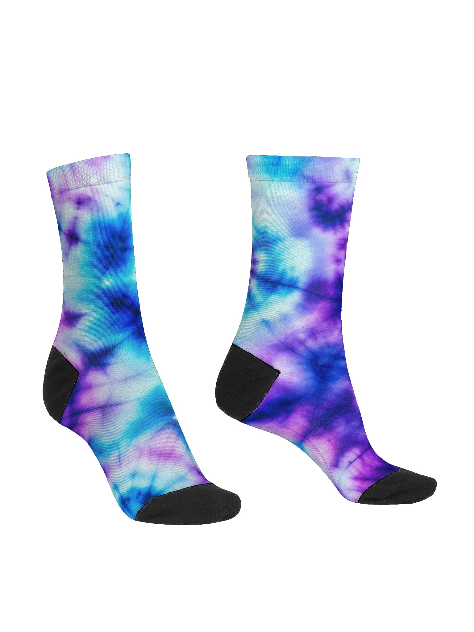 Blue Tie Dye Style EcoArt Crew: Premium Sustainable Socks product image (3)