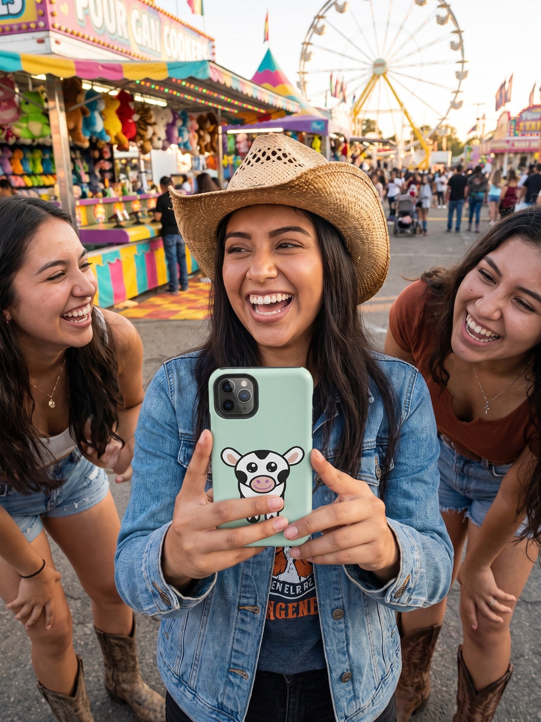 Calfee the Friendly Cow iPhone case - light green product image (138)