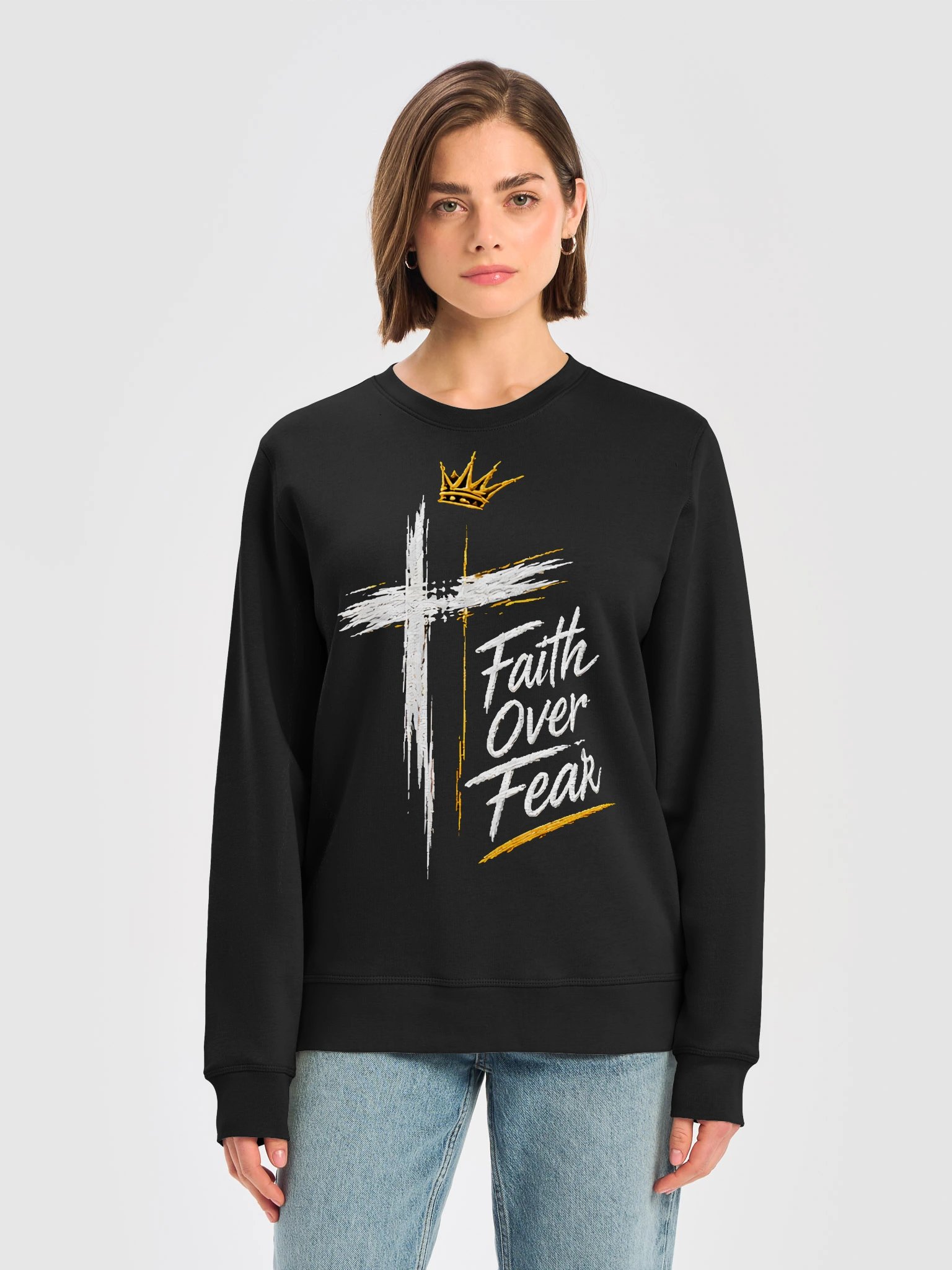 Faith Over Fear Crown Sweatshirt product image (22)