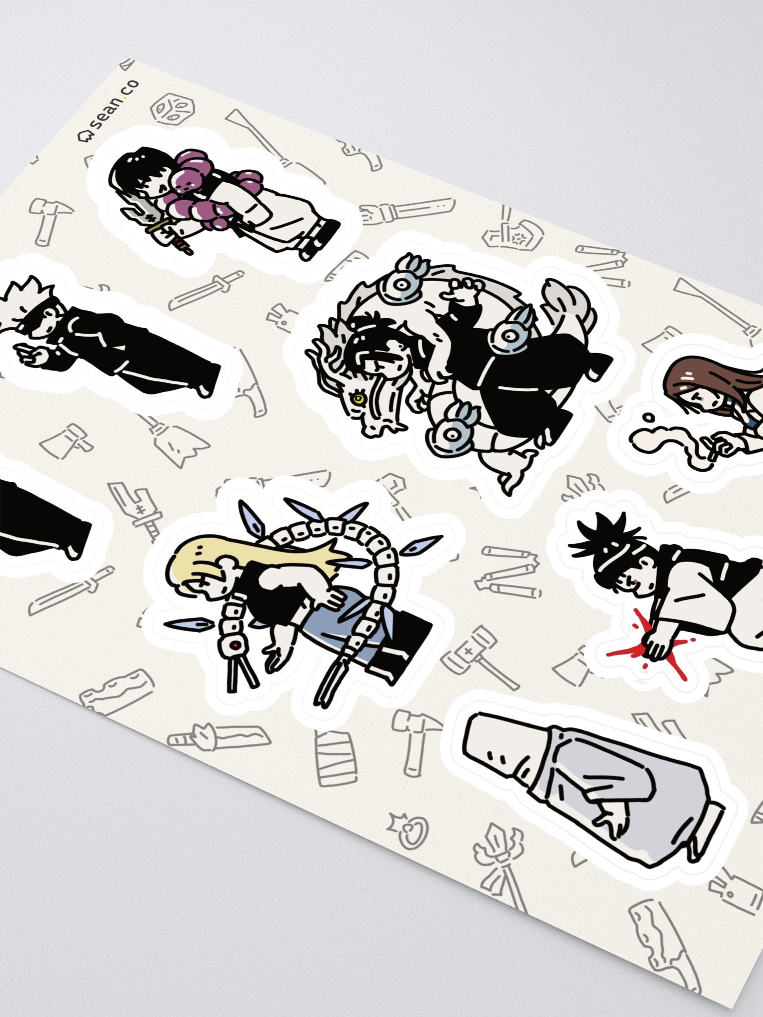 Rule-breakers Jujutsu Kaisen Sticker Sheet | Gojo Suguru Shoko Yuki Toji Choso Tengen product image (2)