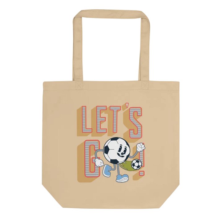 Lets Go Mascot Soccer Ball Eco-Friendly Tote Bag product image (1)