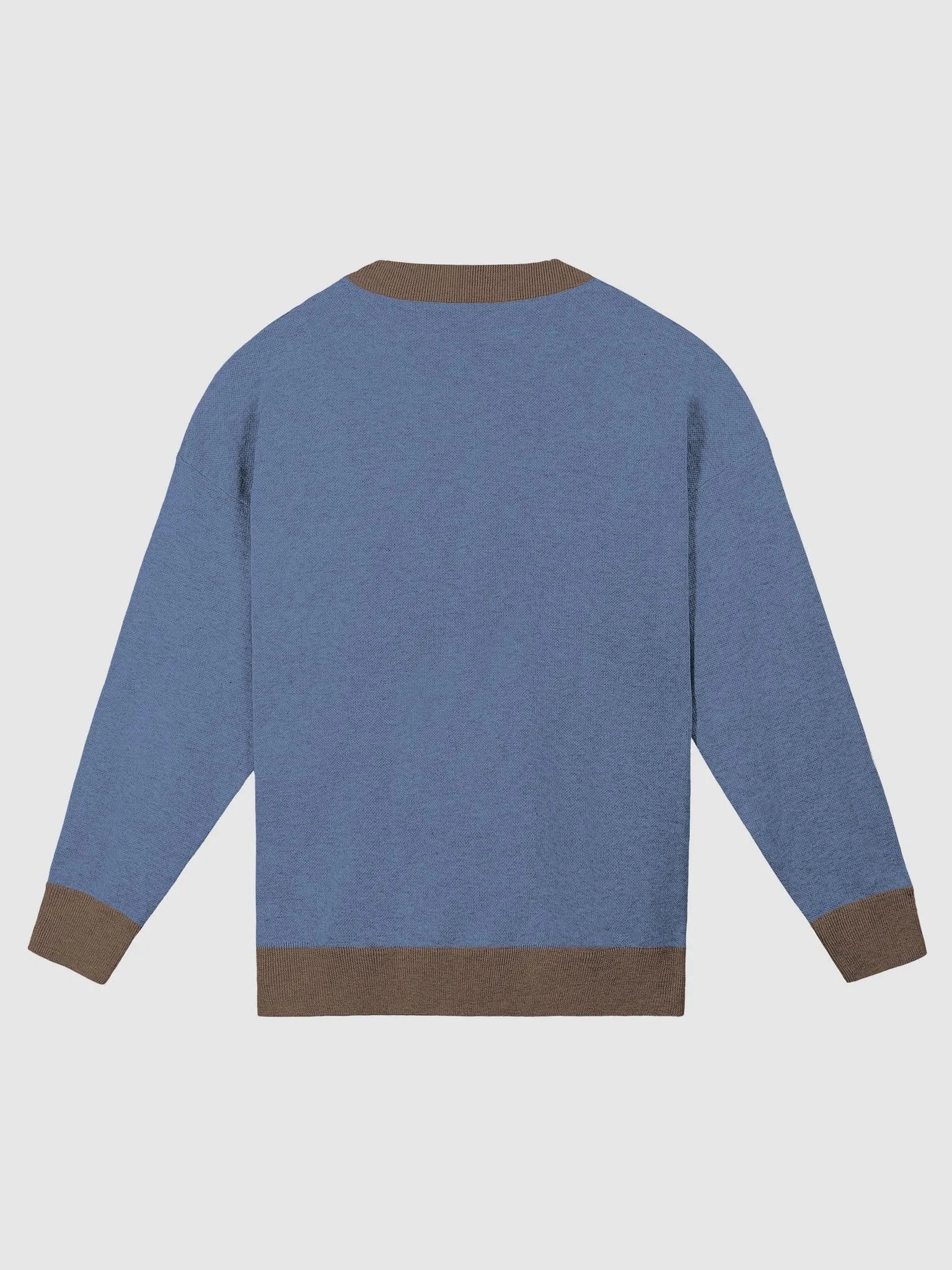 ANGELIC (lg. lined design, blue and brown) knitwear relaxed crewneck product image (10)