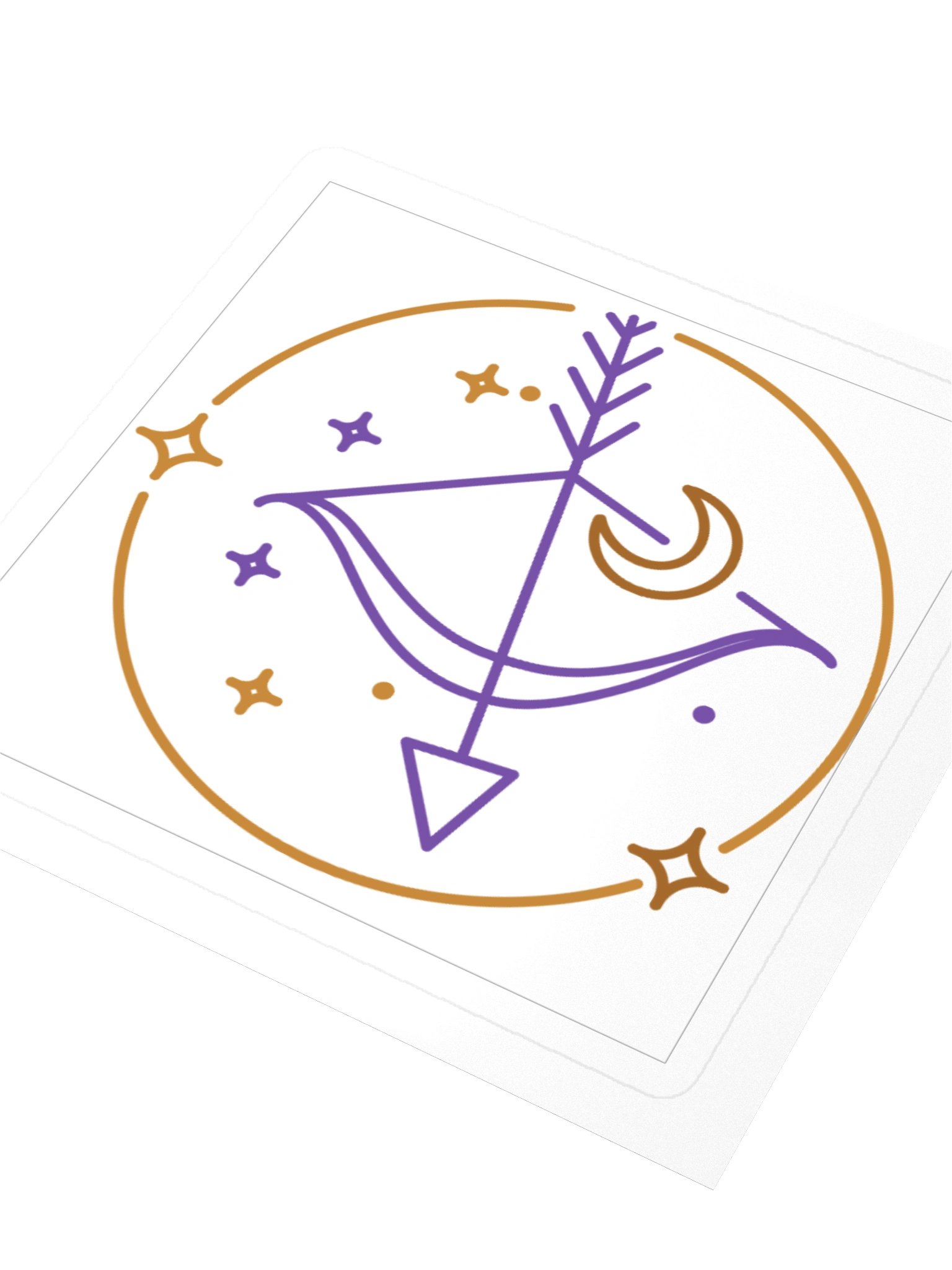 Sagittarius Zodiac Sticker — Bow & Arrow Emblem Design product image (3)