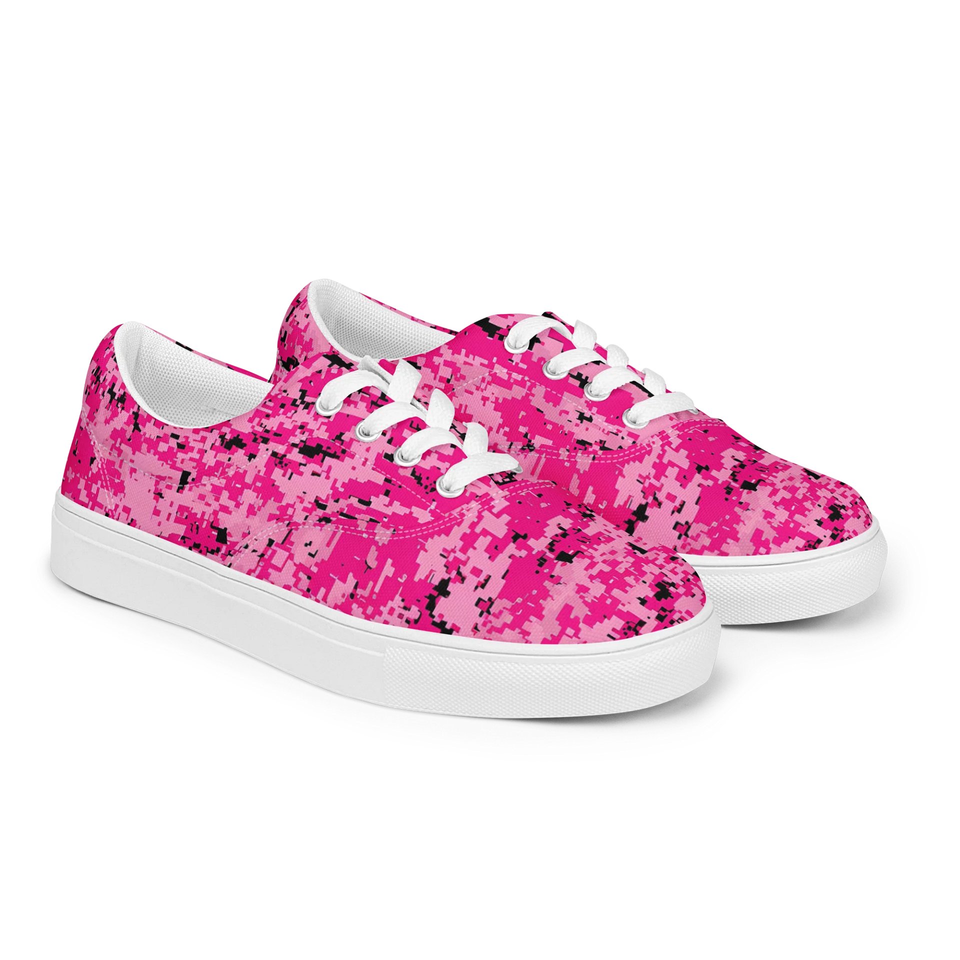 Pink Camo Men's Canvas Shoes product image (2)