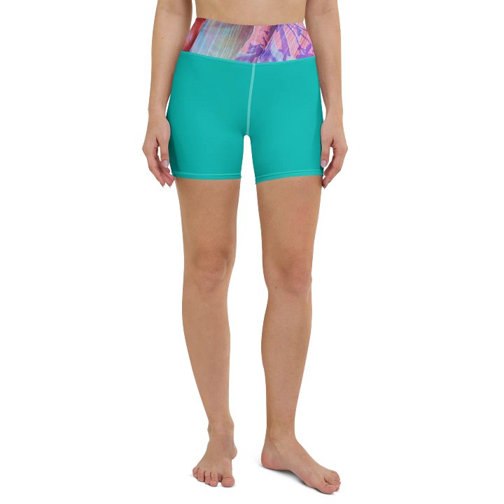 Paradise Breeze Iris Blue Flow Yoga Shorts product image (2)