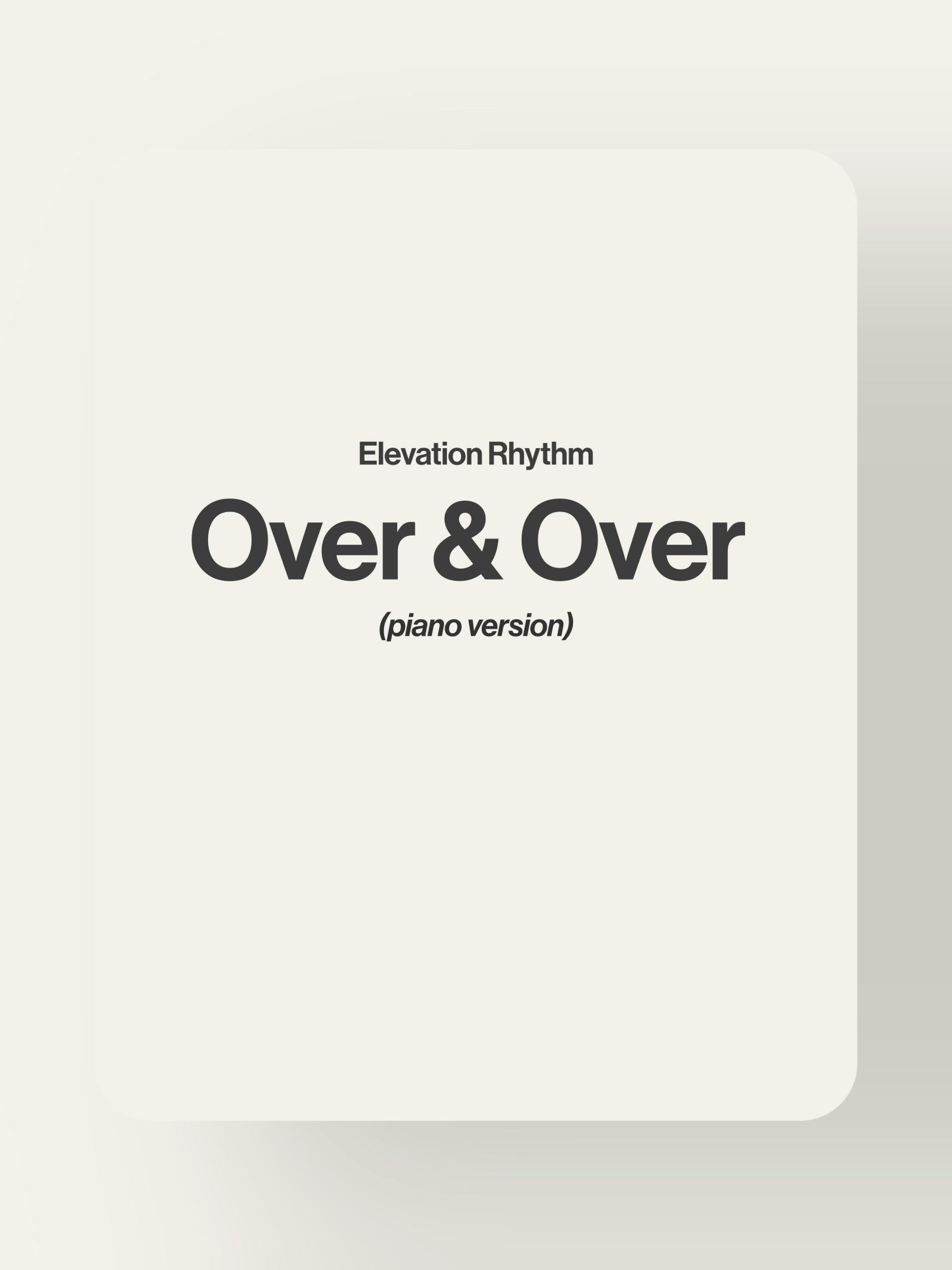 Over & Over - Elevation Rhythm product image (1)