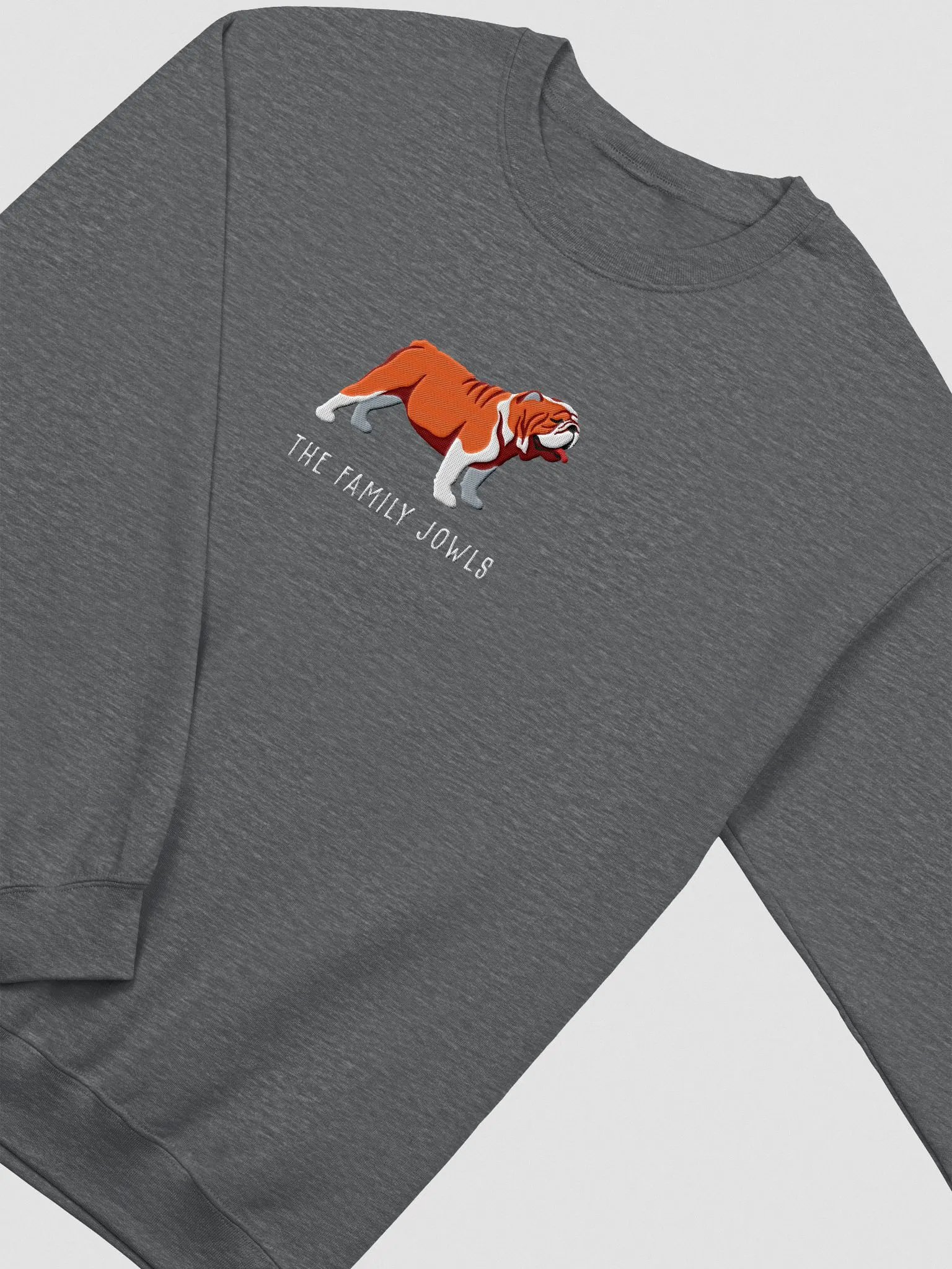 The Family Jowls Sweatshirt (Embroidered) of an English Bulldog product image (6)
