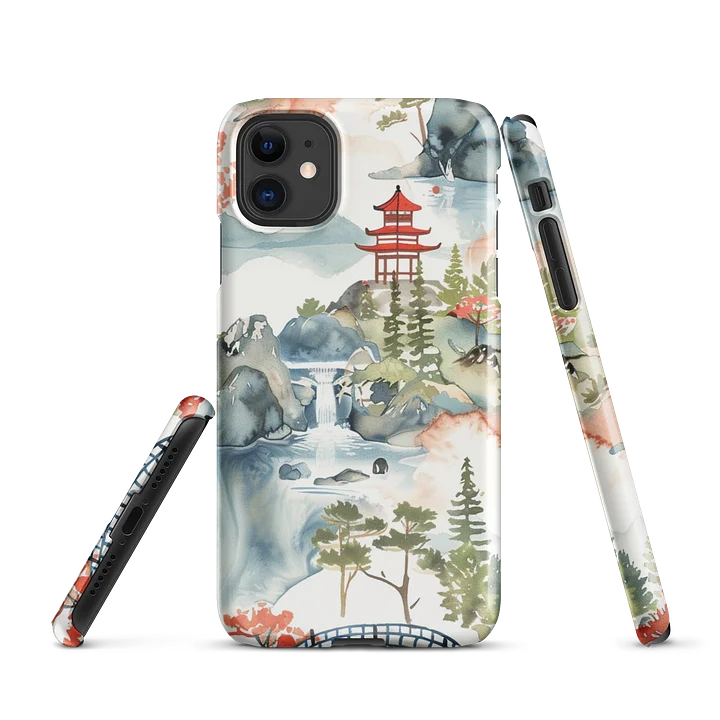 Japanese Pagoda Watercolor iPhone Snap Case - Landscape Art Cover product image (1)